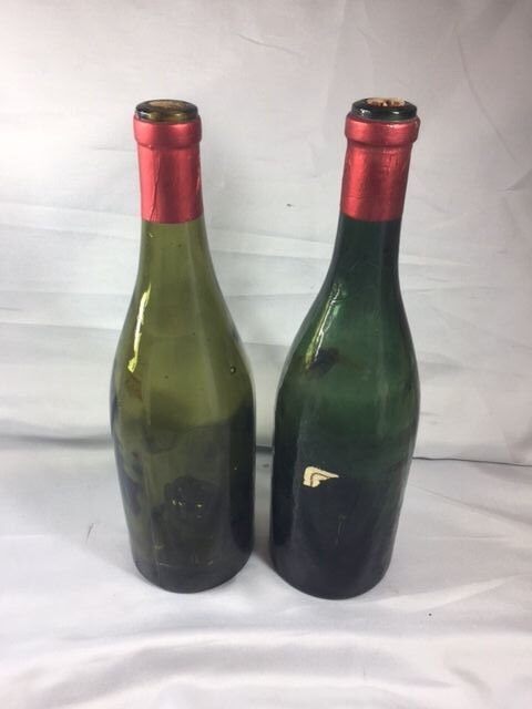 2 Empty 1966 Pauillac-Medoc Burgundy Wine Bottles