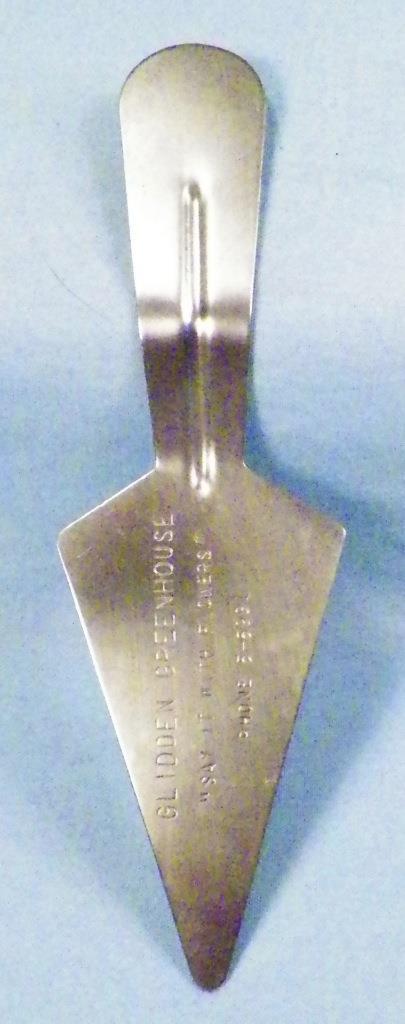 Glidden Greenhouse Advertising Trowel Say It With Flowers Aluminum Vintage