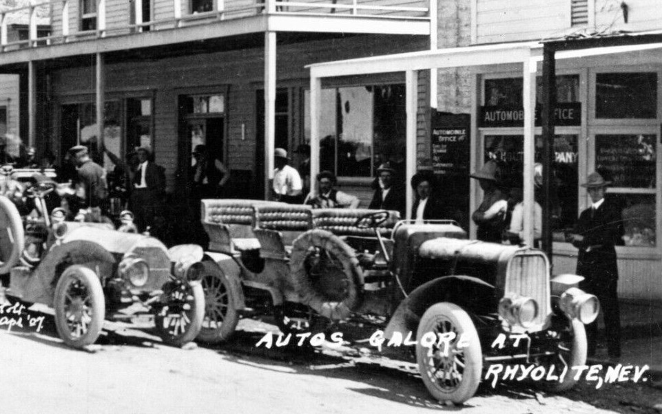 RPPC Autos Galore Rhyolite Nevada Classic Car Vintage Unused Real Photo Postcard