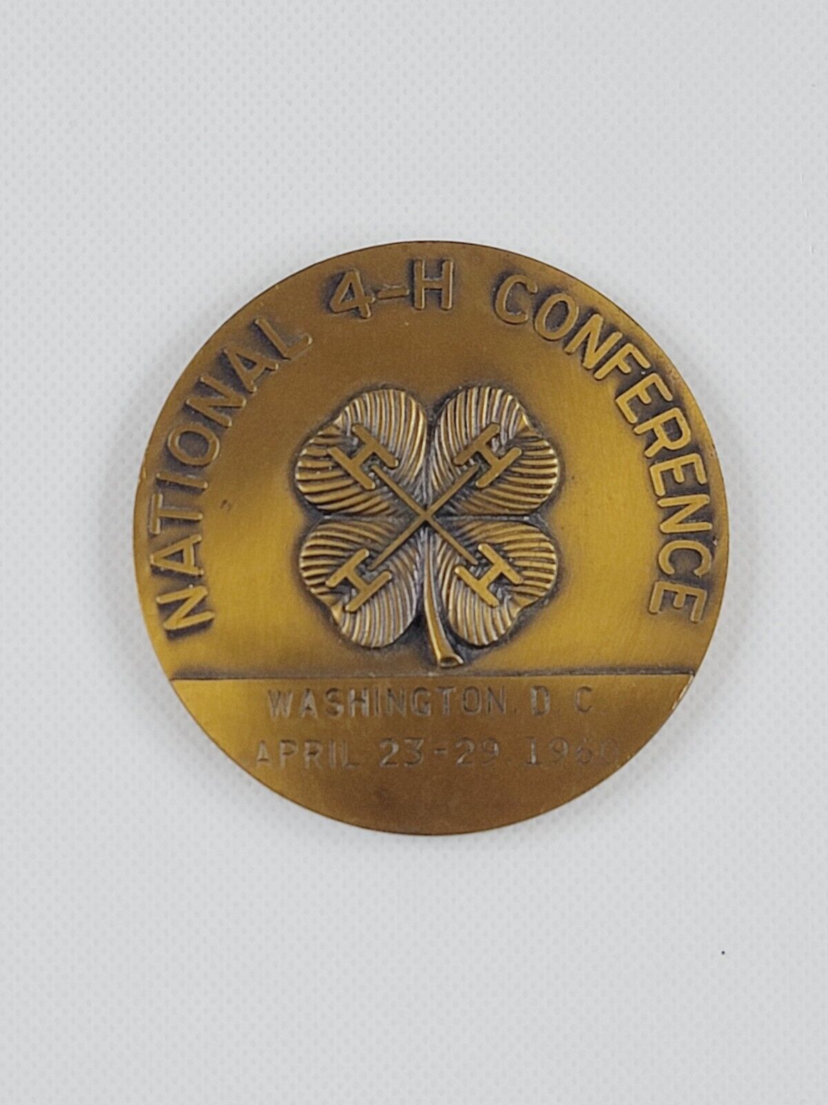National 4-H Conference Brass Medallion Washington D.C. 1960 Vintage