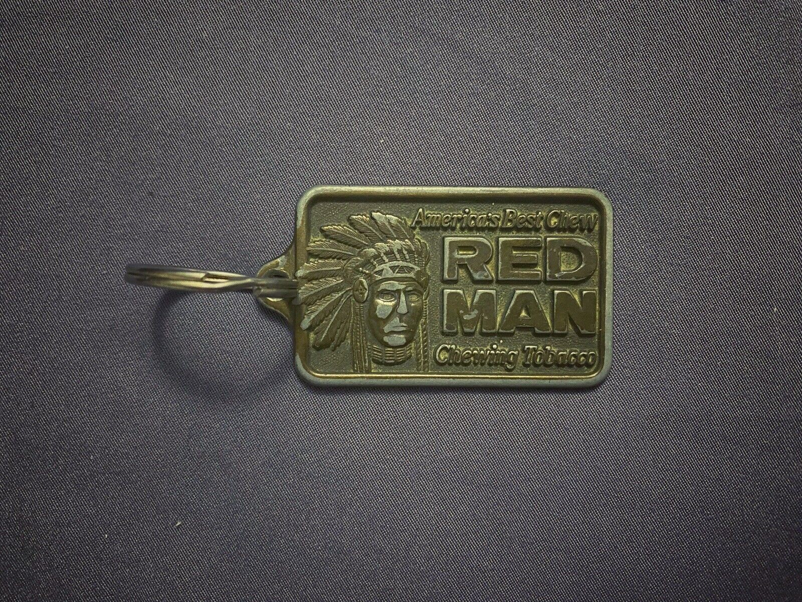 Vintage Redman Chewing Tobacco Keychain