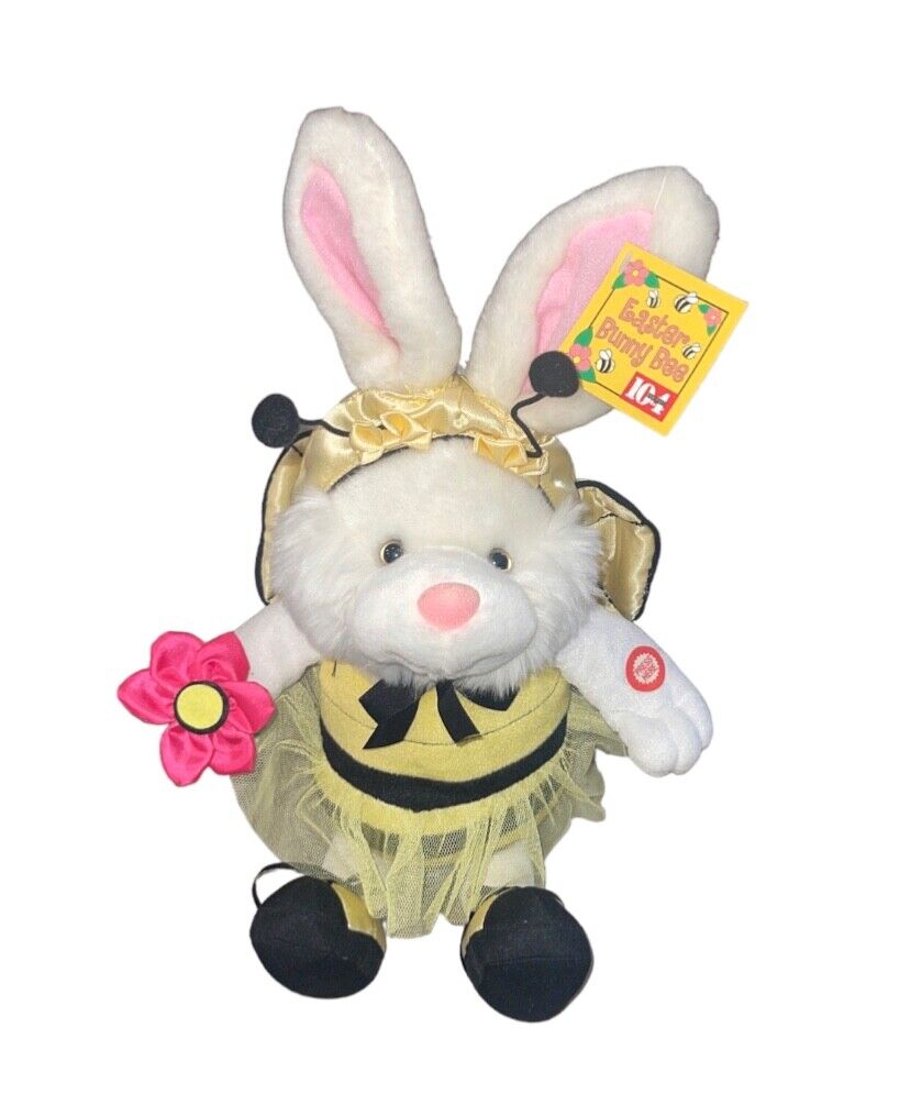 Singing Be My Baby Bee Bunny Rabbit Plush Stuffed Coyne\'s Company Spring Easter