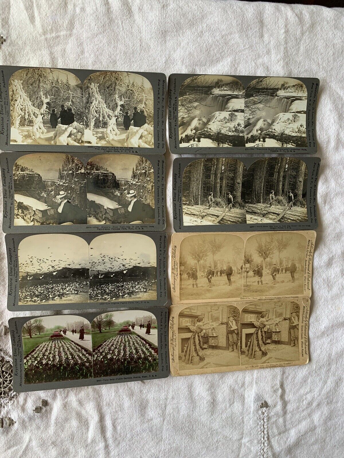 Vintage Stereoscope Photo Cards Lot of 20 Keystone View Company Strohmeyer Wyman