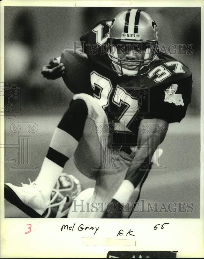 1988 Press Photo New Orleans Saints football player Mel Gray vs. Denver