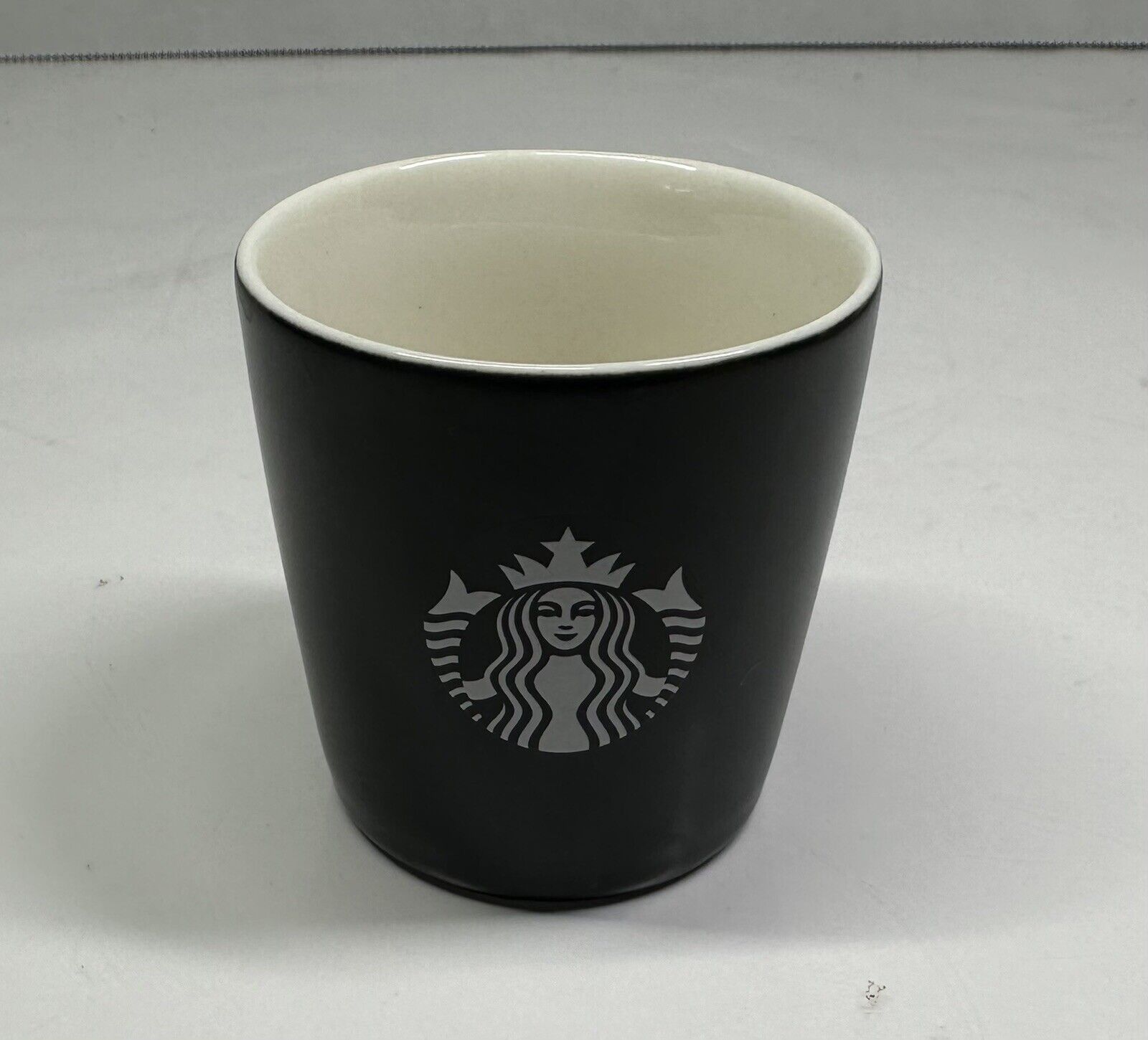 Starbucks Espresso Cup Black 2012 Mermaid Siren Logo 3oz