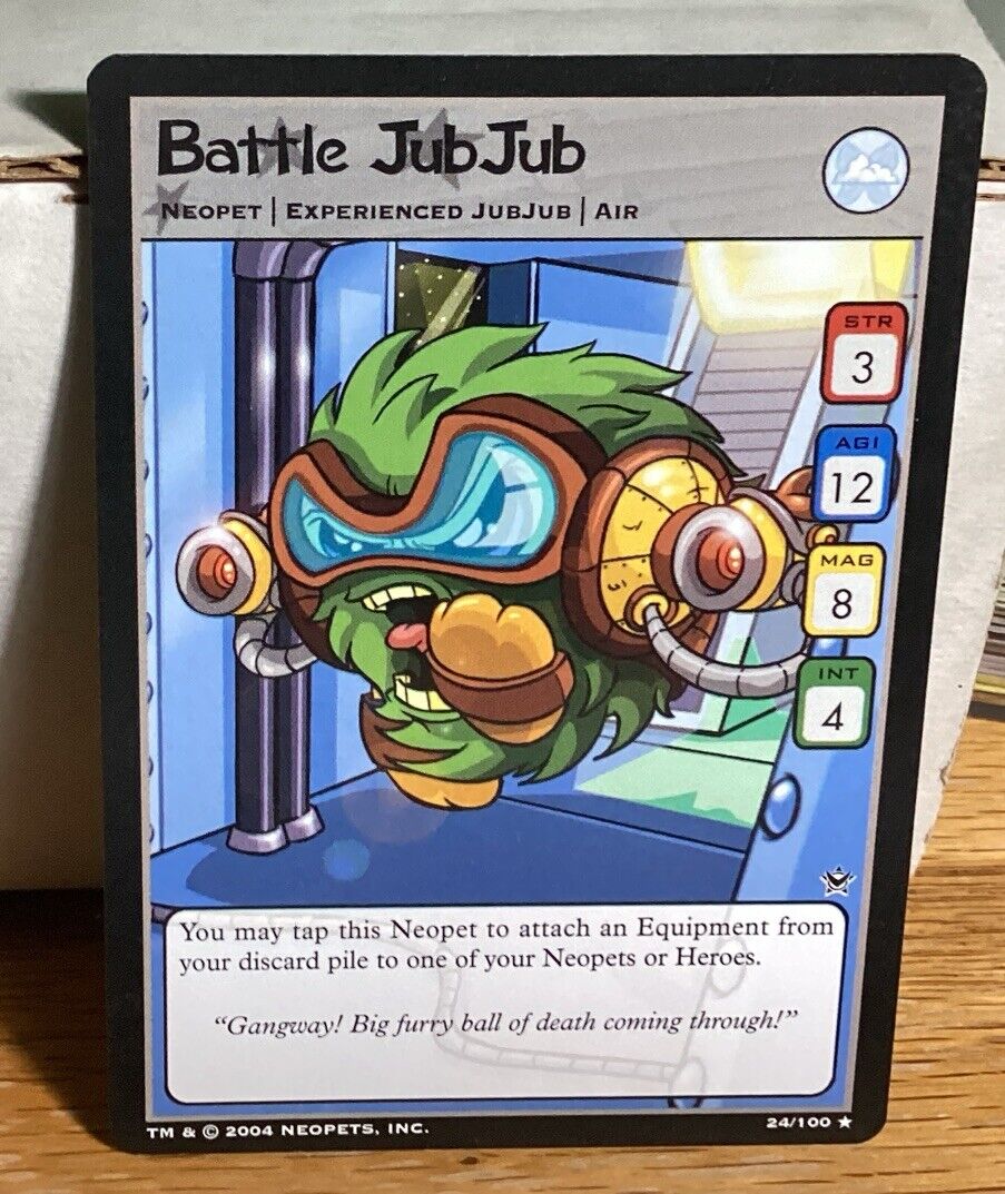 2004 Neopets Card # 24/100 ( Battle JubJub )