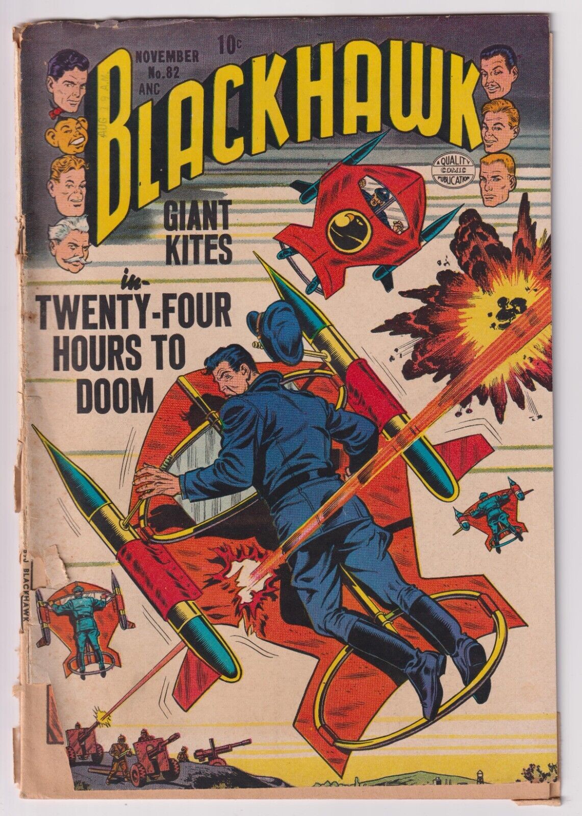 Blackhawk #82 (1954) FR/GD 1.5 Quality Comics Dick Dillin & Chuck Cuidera Cover