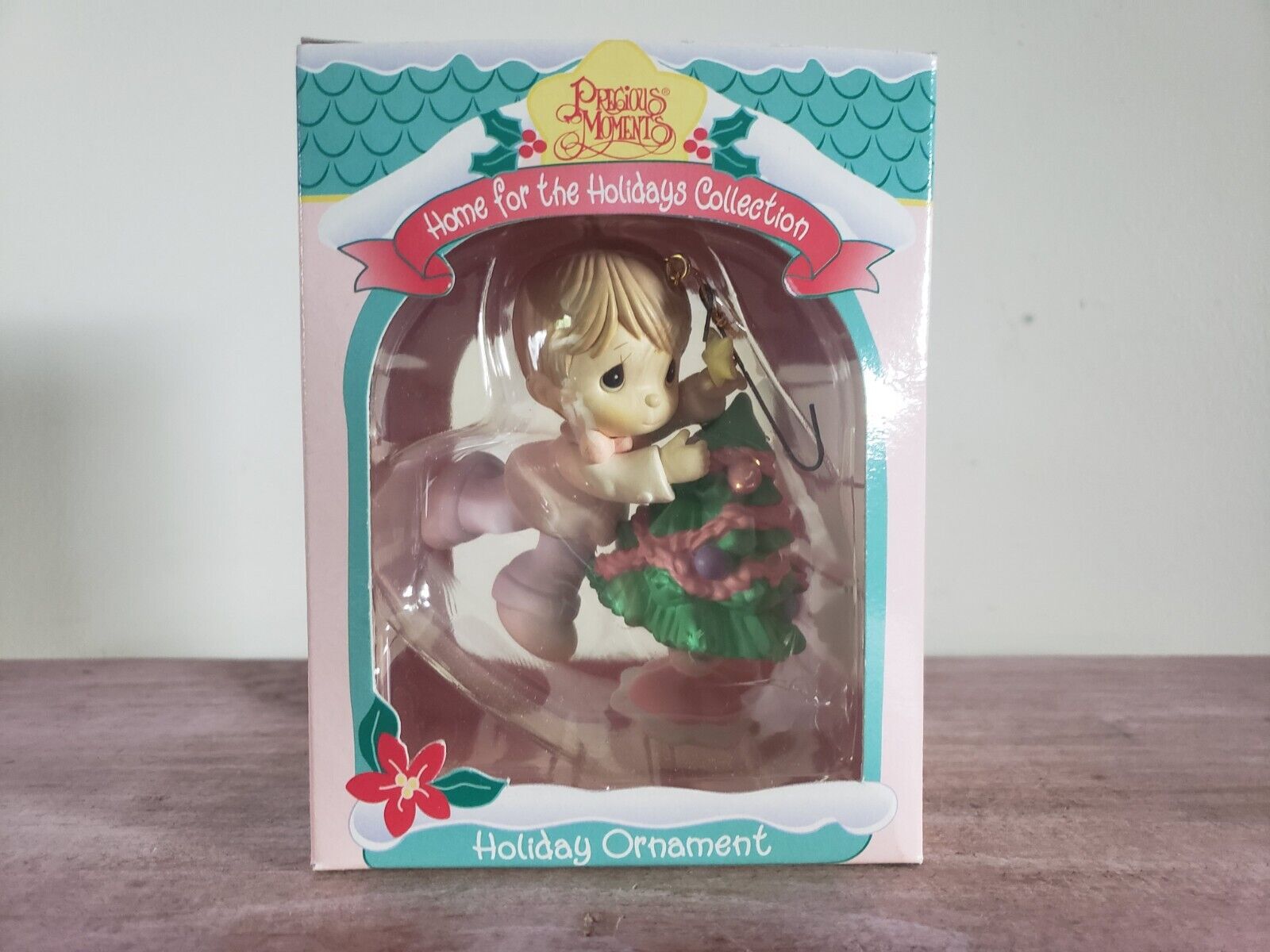 1995 Precious Moments Holiday Ornament Boy With Tree