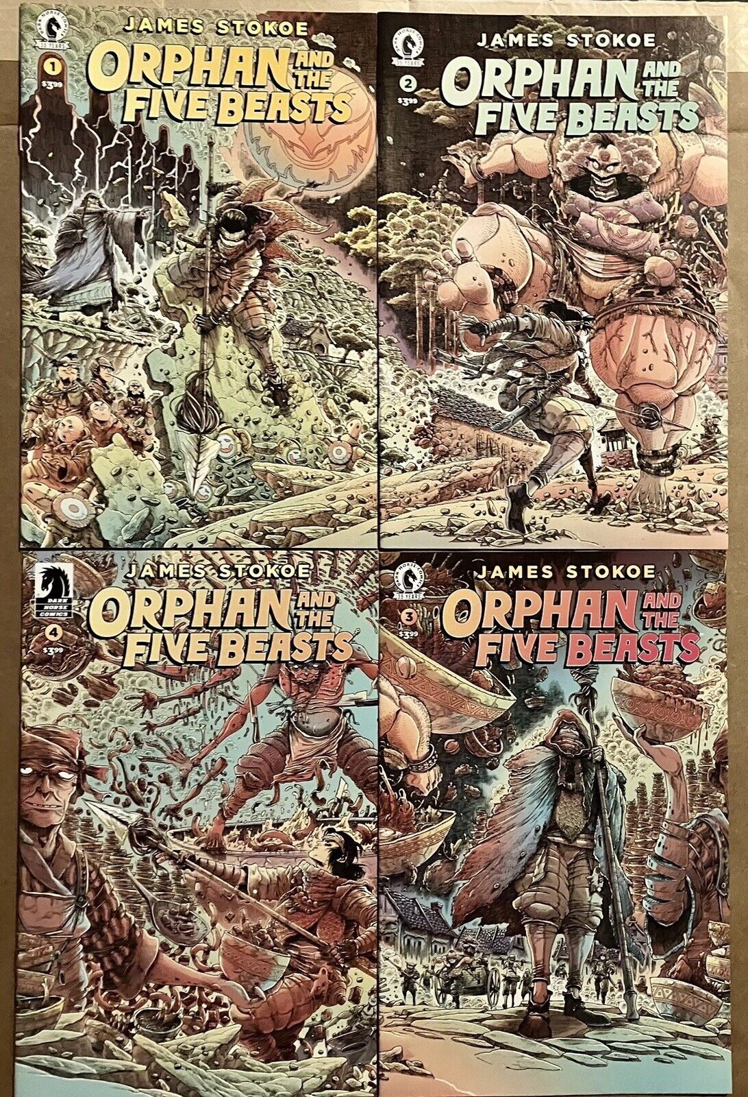 Orphan and the Five Beasts Complete Set 1-4 2021 Dark Horse Comics - James Stoko