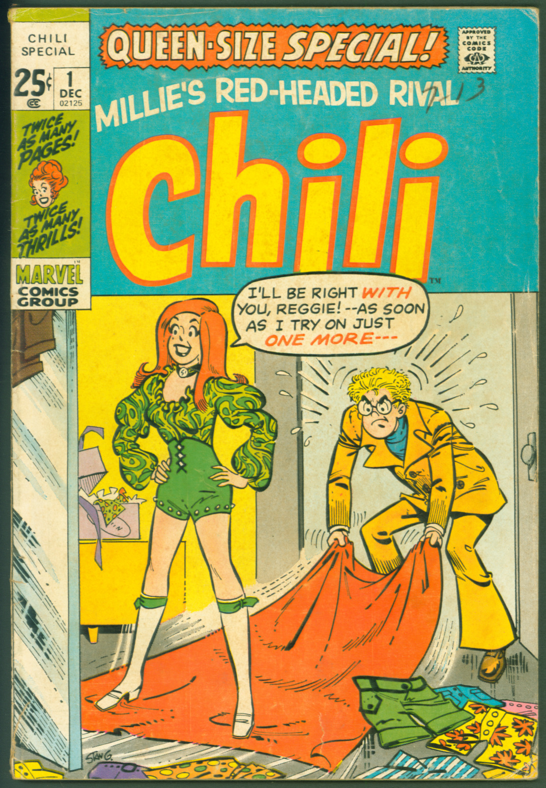 VTG 1971 Bronze Age Marvel Comics Chili Special #1 G/VG  Fashion Cover