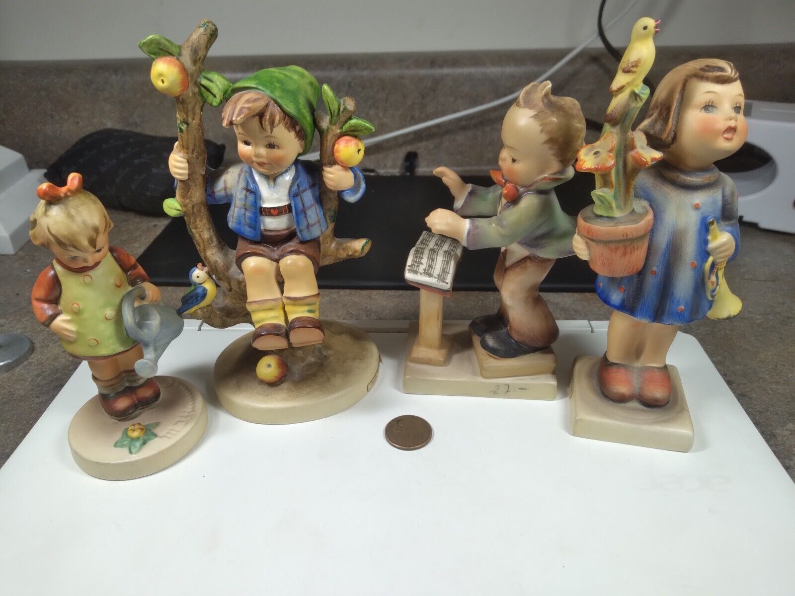 Set of 4 Vintage Goebel Hummel Figurines TMK3  74,  129,  17,  142/1