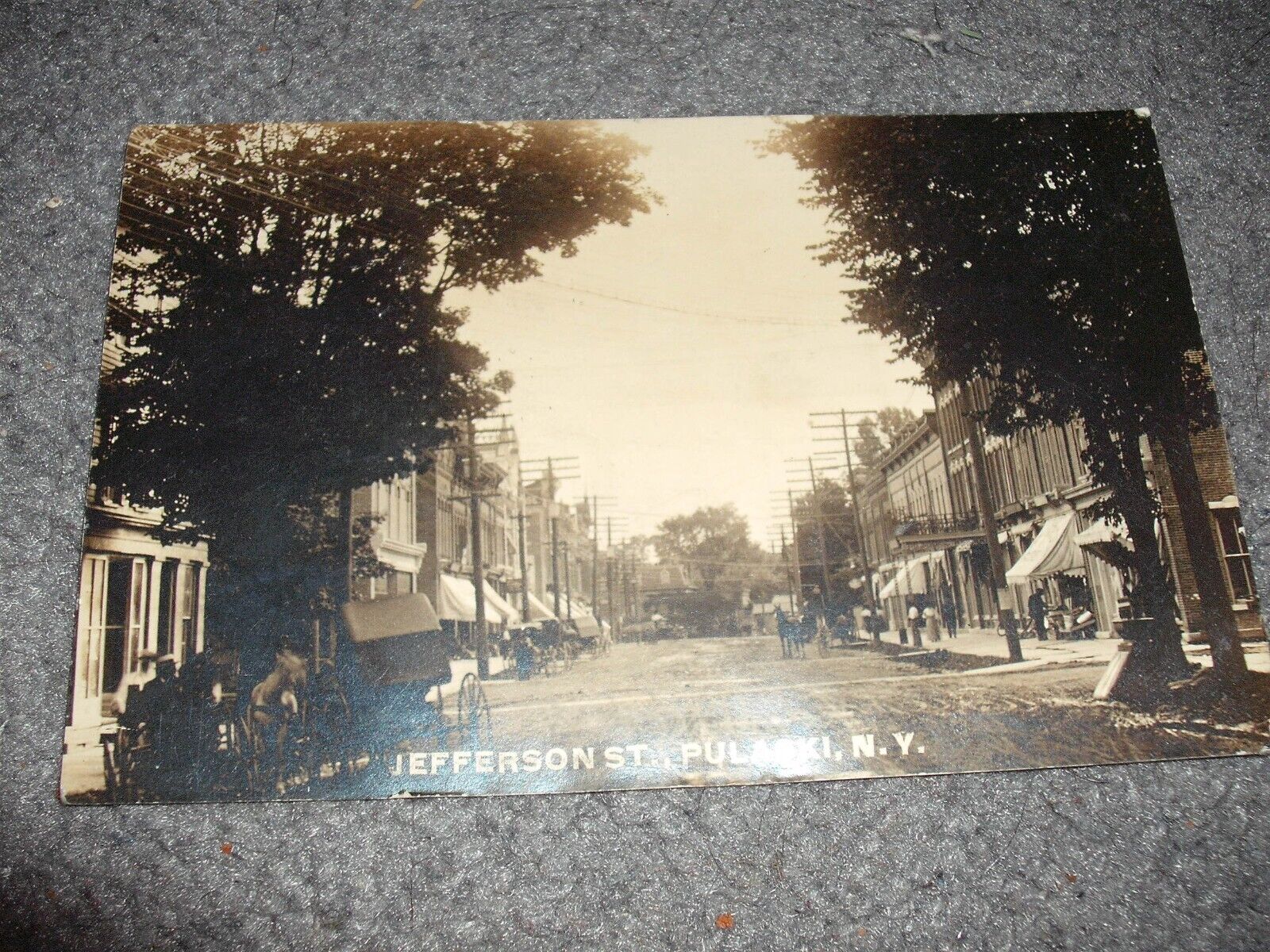 Early 1900's Rare  Real Photo Postcard Jefferson St., Pulaski NY