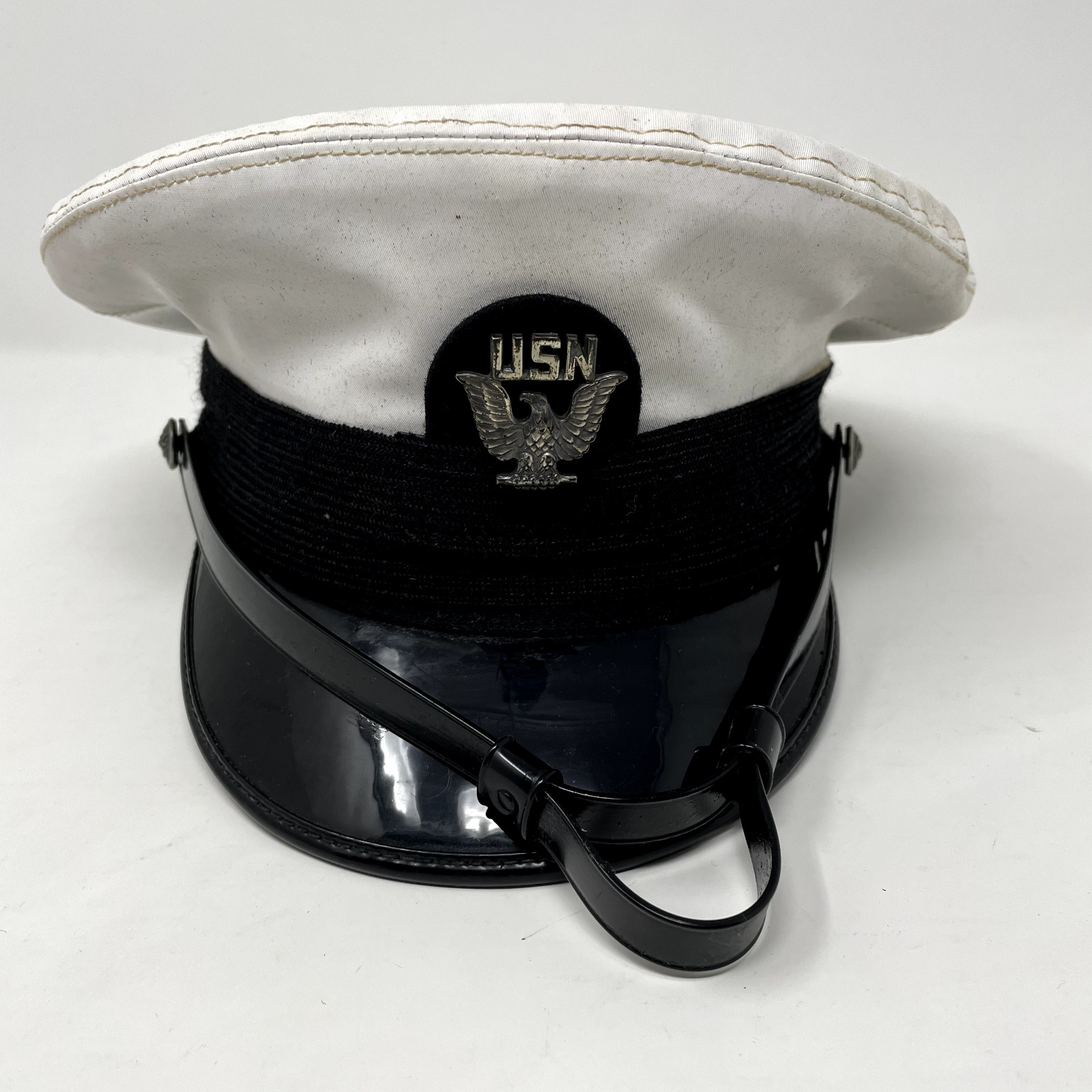 Vintage US Navy USN Military Hat Cap Uniform Service 7 1/2 Bancroft