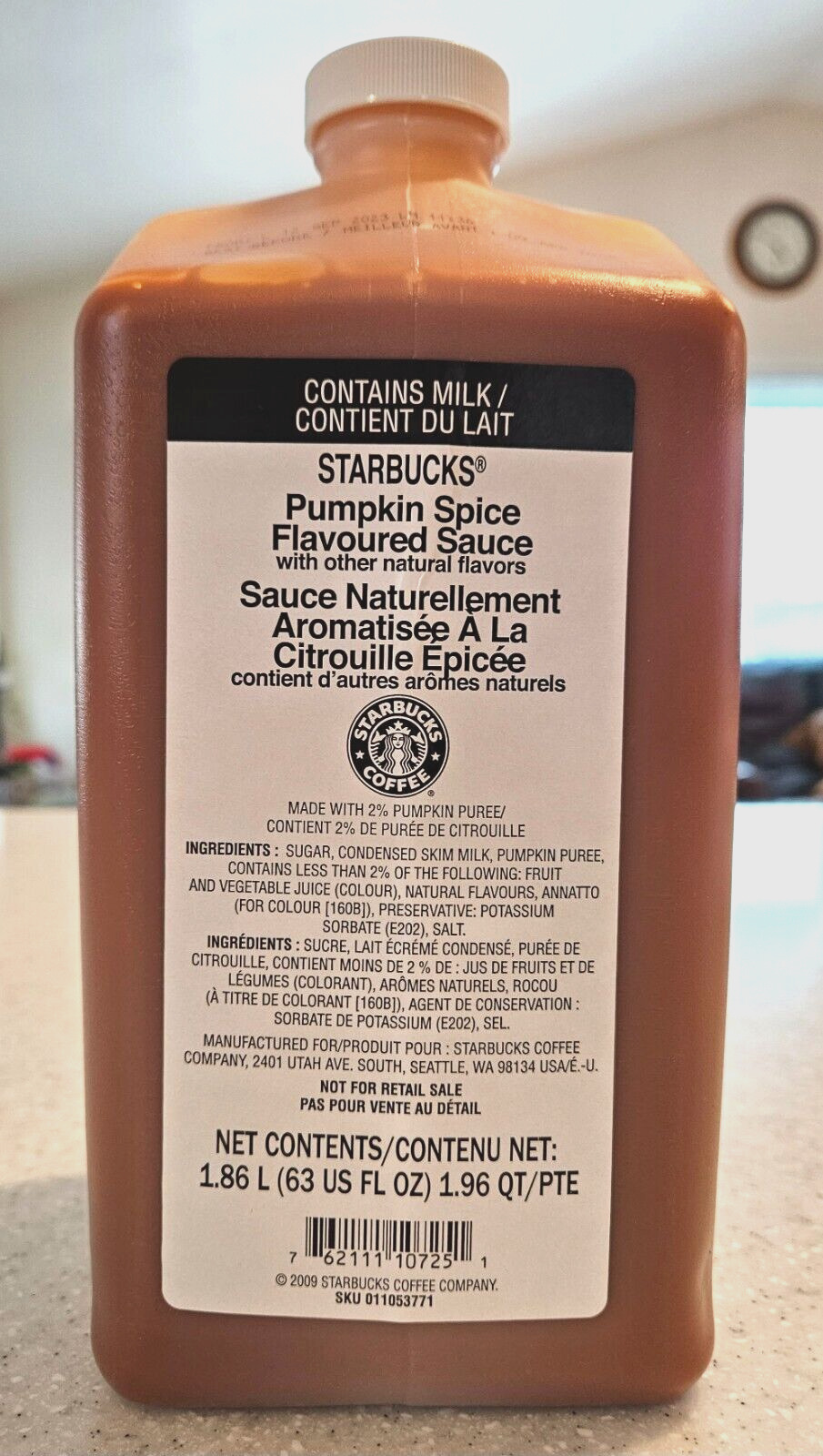 New Starbucks Pumpkin Spice Sauce Syrup  63oz BB April 2024 PSL