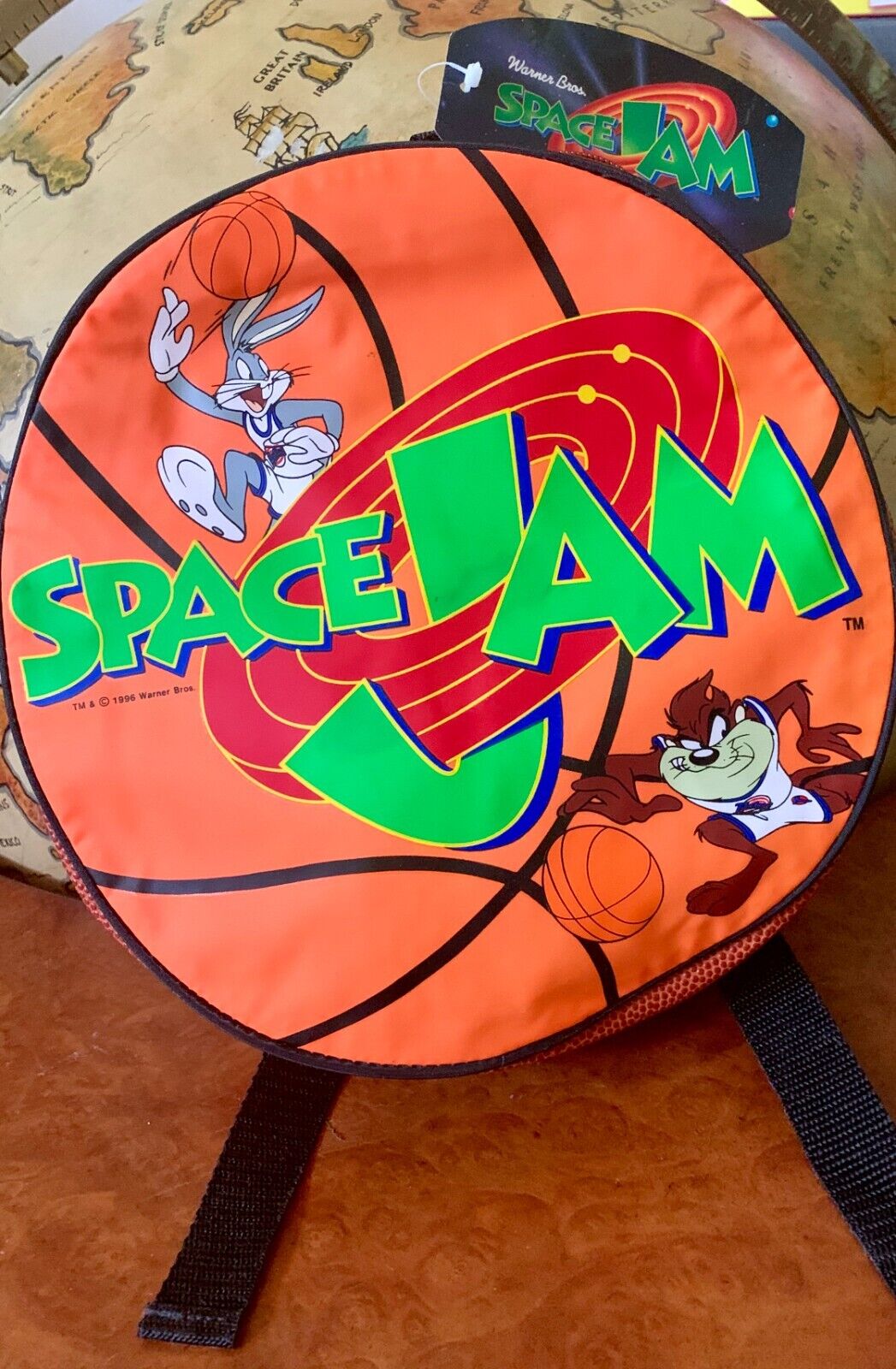 Vintage SPACE JAM Warner Bros 1996 Basketball Backpack Bag, New with Tags RARE