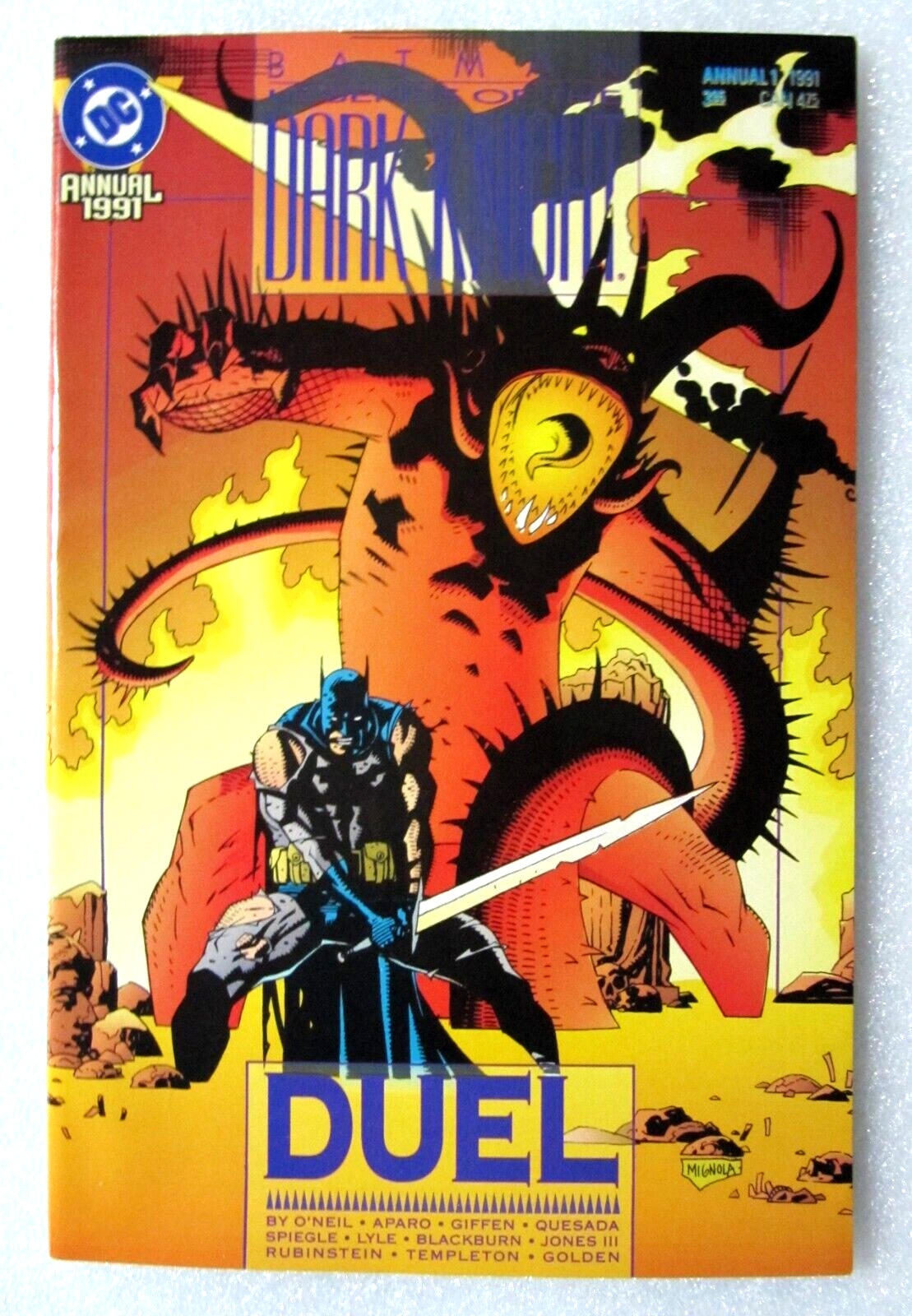 BATMAN DARK KNIGHT ANNUAL #1 - 1991 DC COMIC - DUEL - MIKE MIGNOLA COVER - NEW
