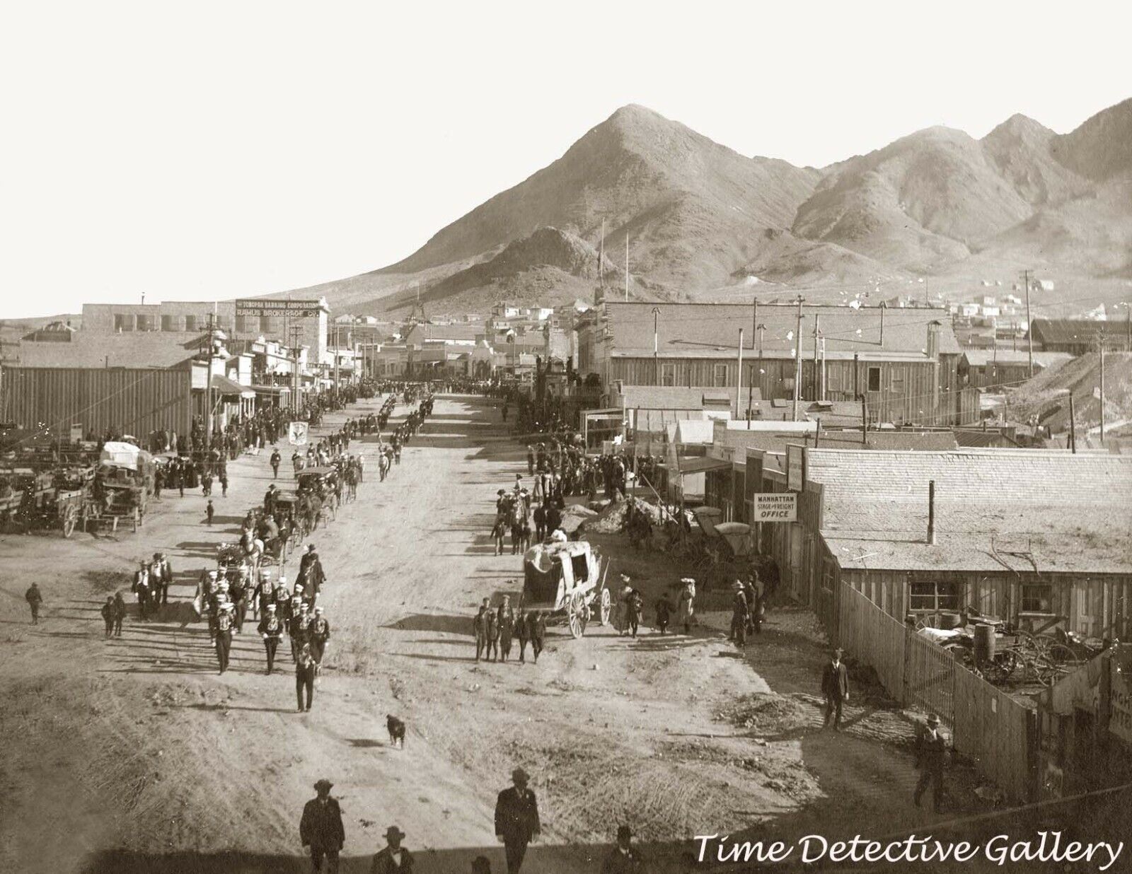 Funeral Scene in Tonopah, Nevada - 1906 - Historic Photo Print