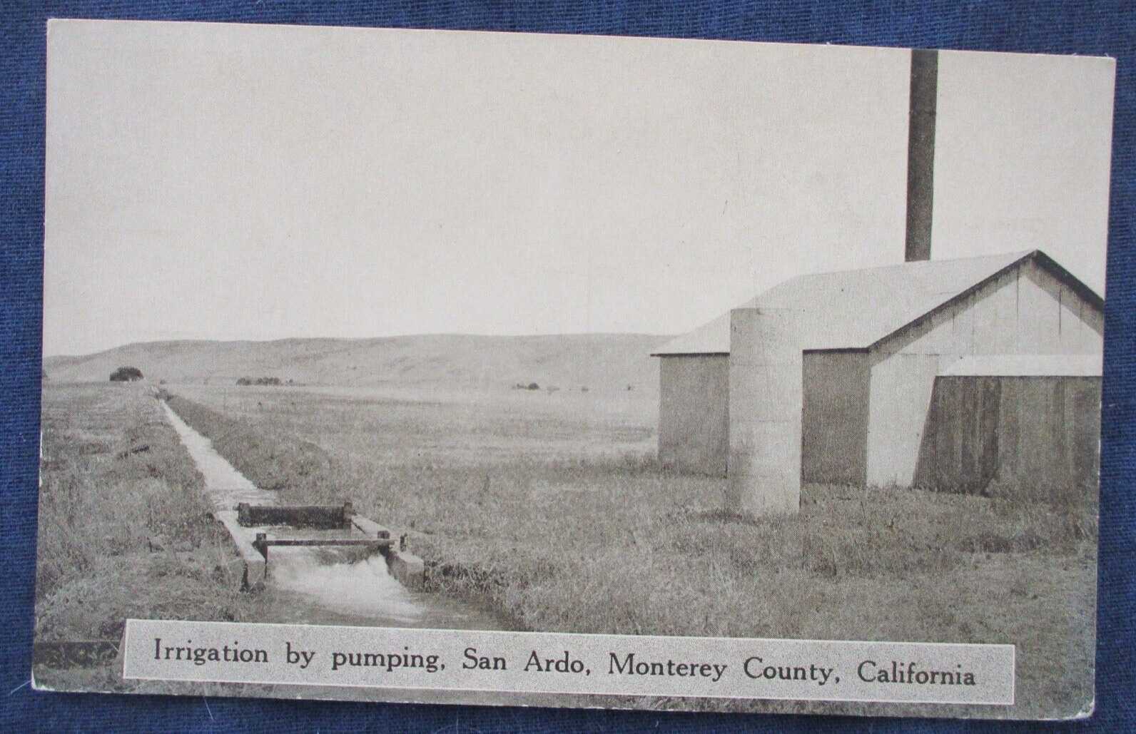 1910s San Ardo Monterey County California Irrigation Pumping Scene Postcard