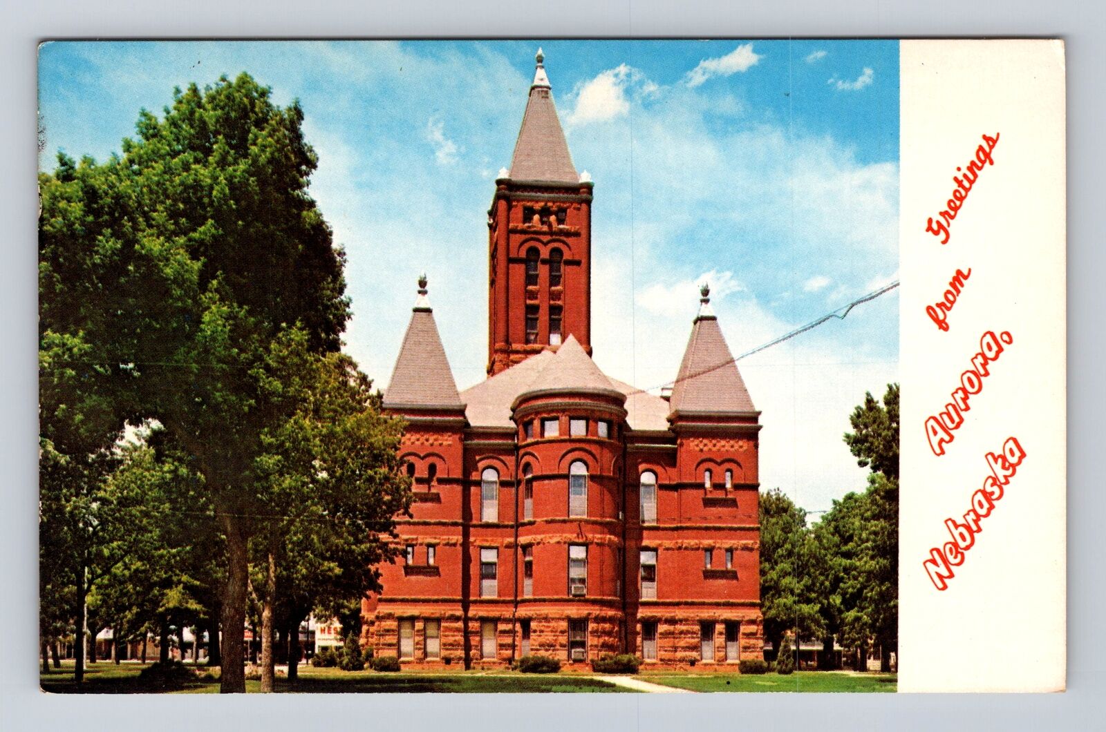 Aurora NE-Nebraska, Hamilton County Court House, Antique Vintage Postcard