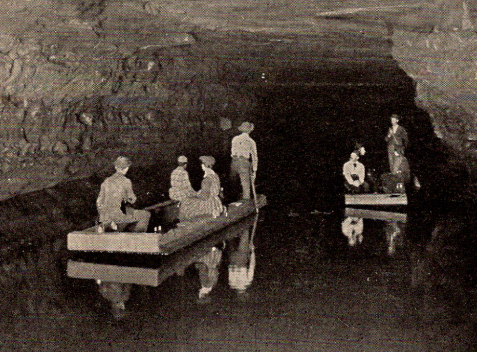1908 Mammoth Cave Boat Ride 365 Feet Underground Echo River Kentucky Postcard