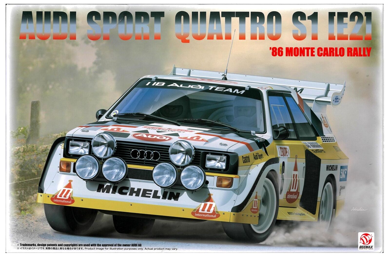 1/24 Platz Bx24035 Audi Sport Quattro S1 E2 1986 Monte Carlo Rally A Unassembled