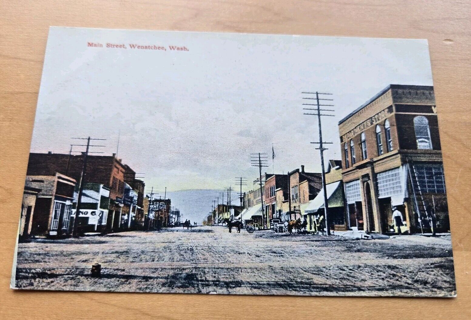 Main Street Wenatchee WA Postcard