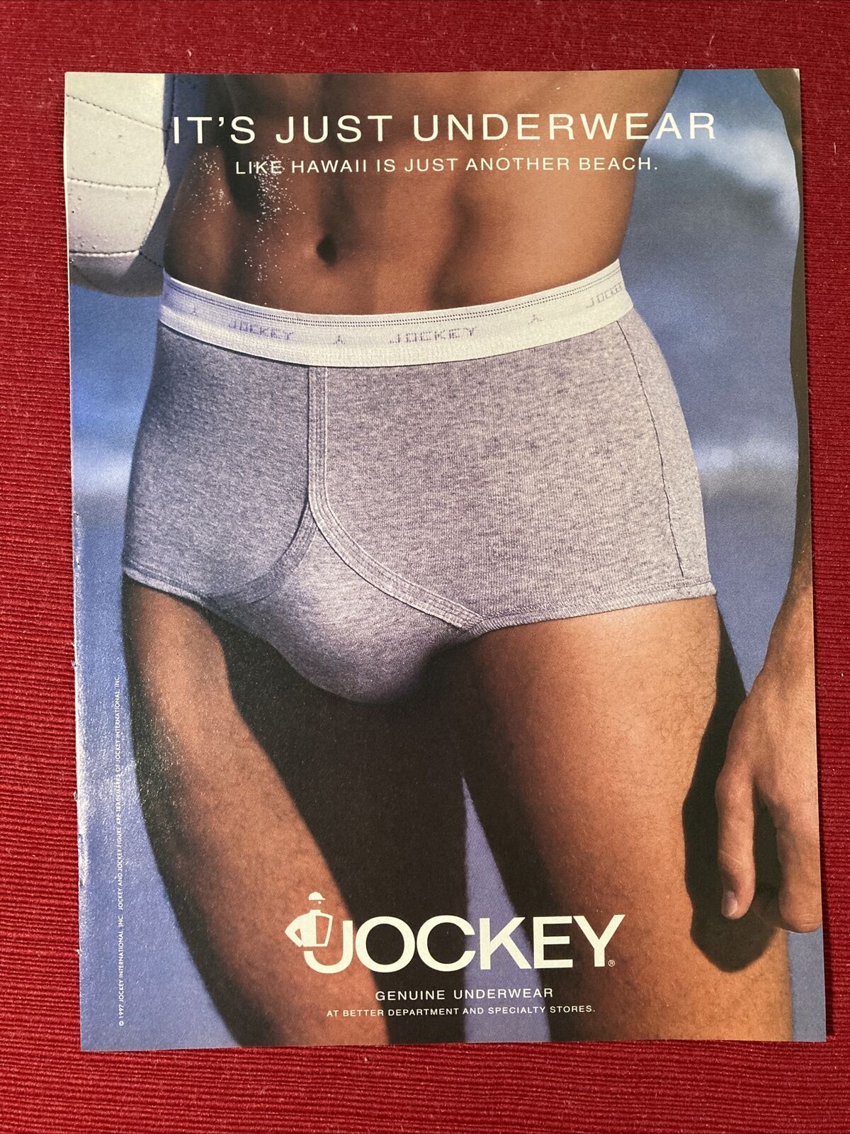 Jockey Men’s Underwear Gay Interest 1997 Print Ad - Great To Frame