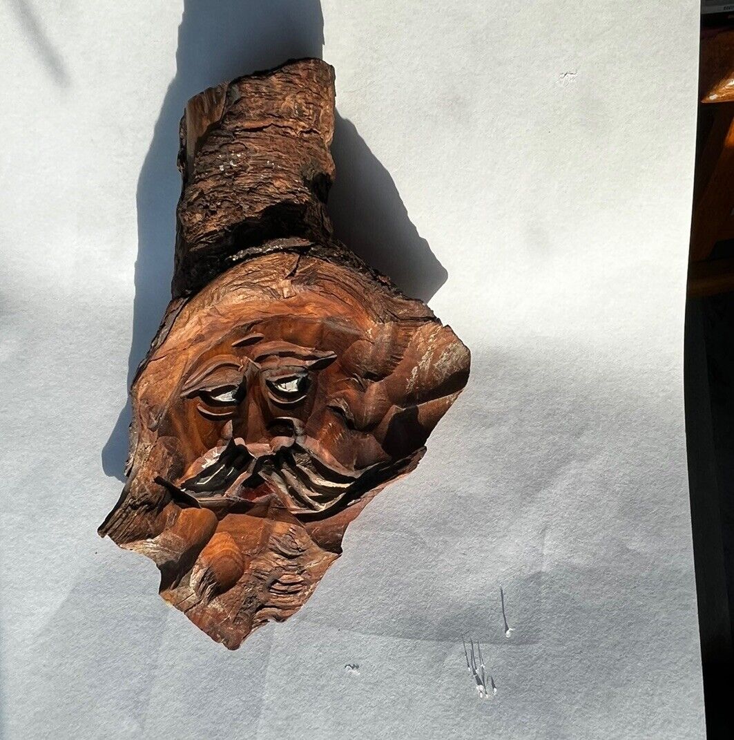 Vintage Hand Carved Bearded Tree Spirit