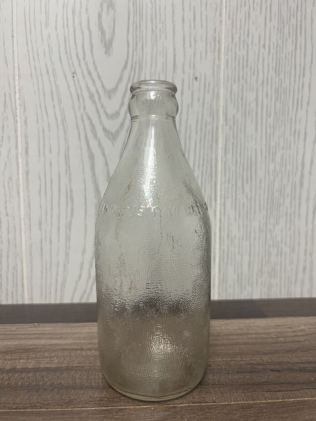Vintage Clear Glass Bottle No Return No Deposit