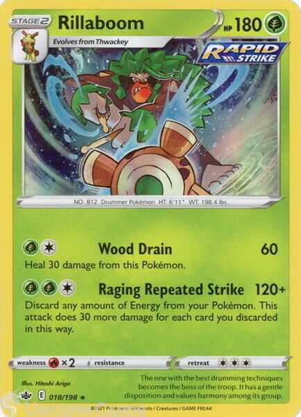 Rillaboom 018/198 Rare Holo Mint Pokemon Card