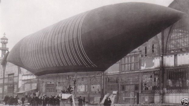 Lebaudy Jaune airship 1903 Vintage World War 1 Aircraft 12X24 Photograph