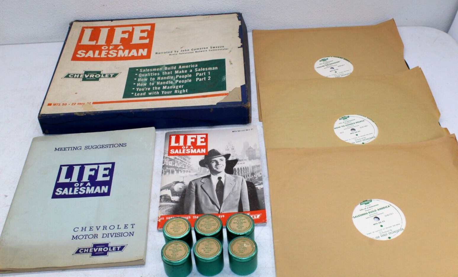 1950s Chevy Chevrolet Life of a Salesman -Records - Film - Booklets -John Swayze