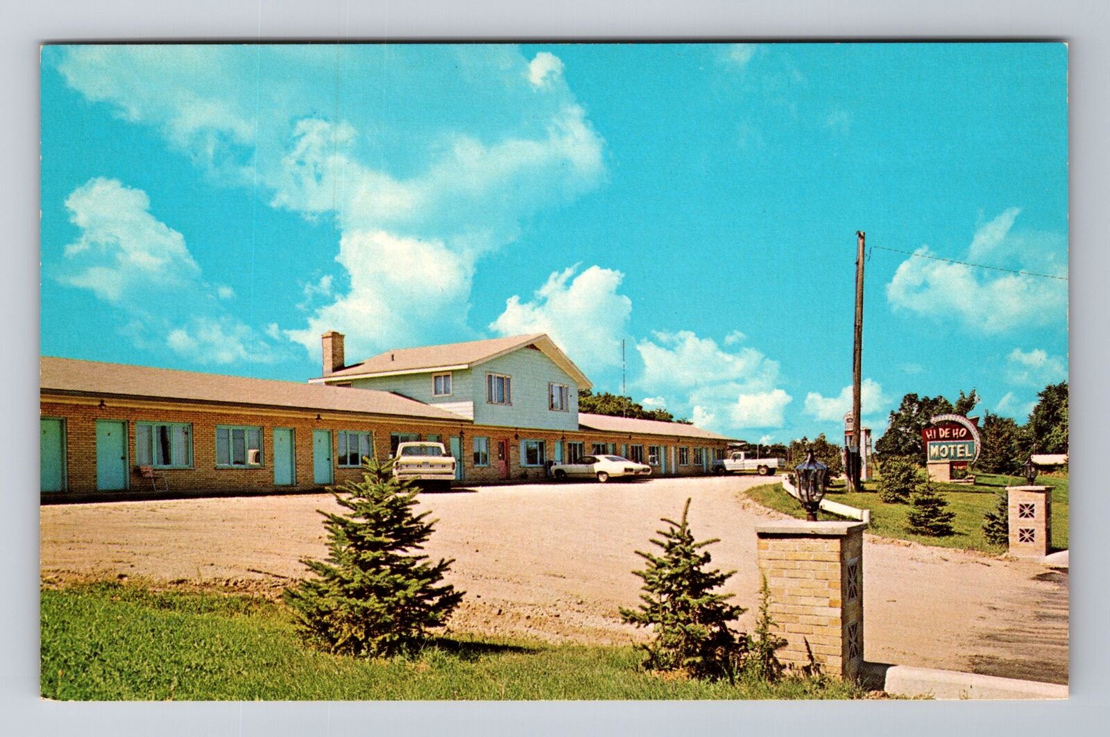 Hebron, IL-Illinois, Hi-De-Ho Motel, Rt 47 near Lake Geneva, Vintage Postcard