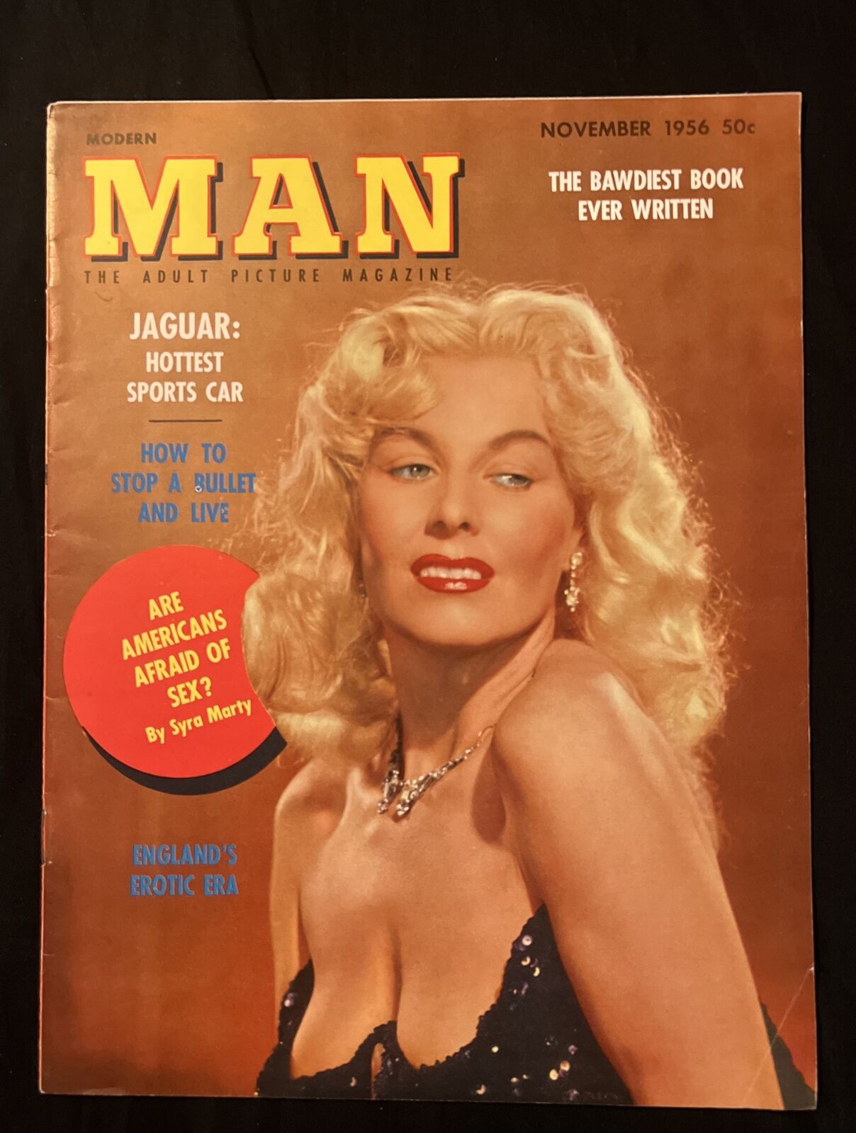 Vintage Cheesecake Pin-up Magazine Cover Modern Man November 1956 - Syra Marty