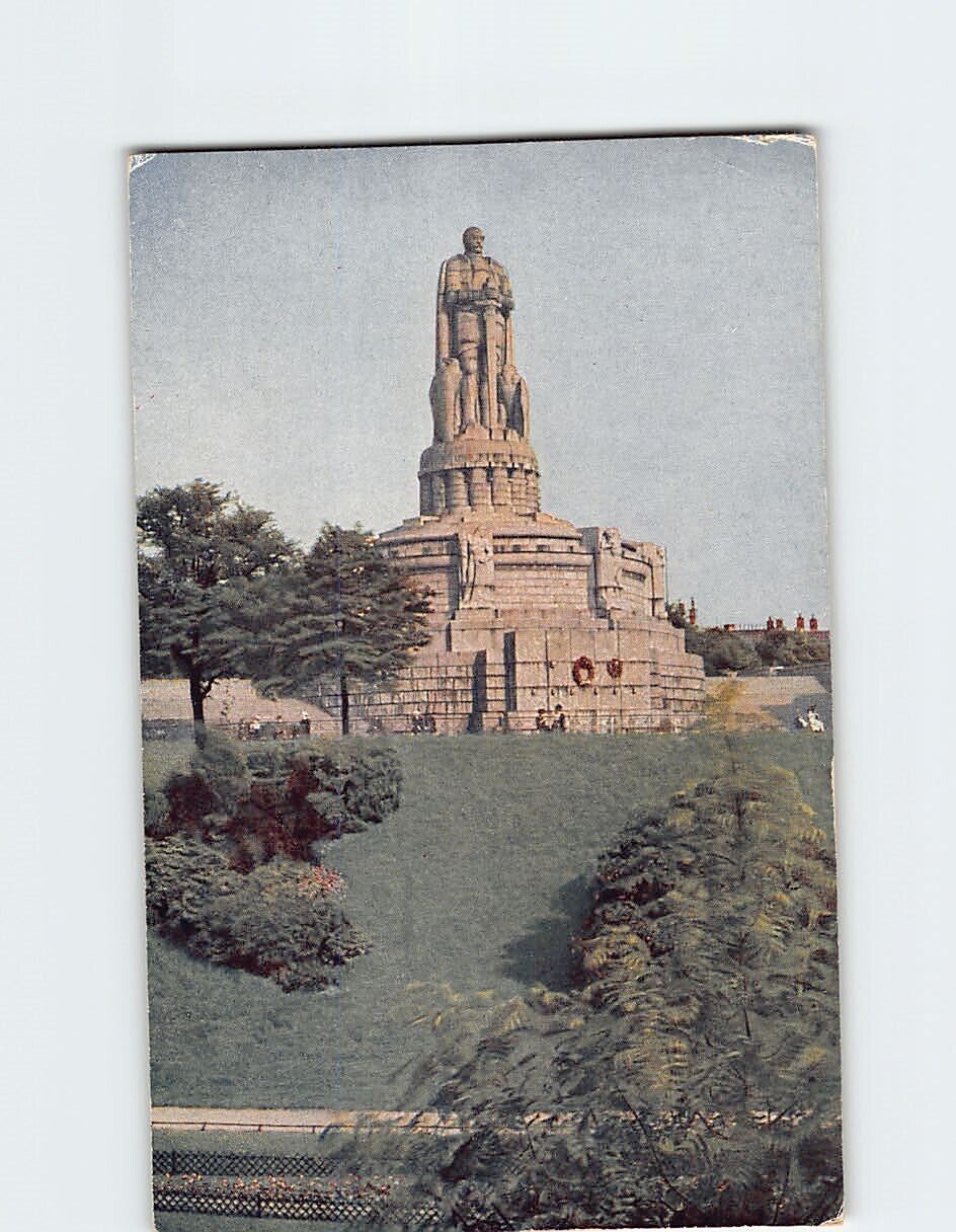 Postcard Bismarck Monument Hamburg Germany