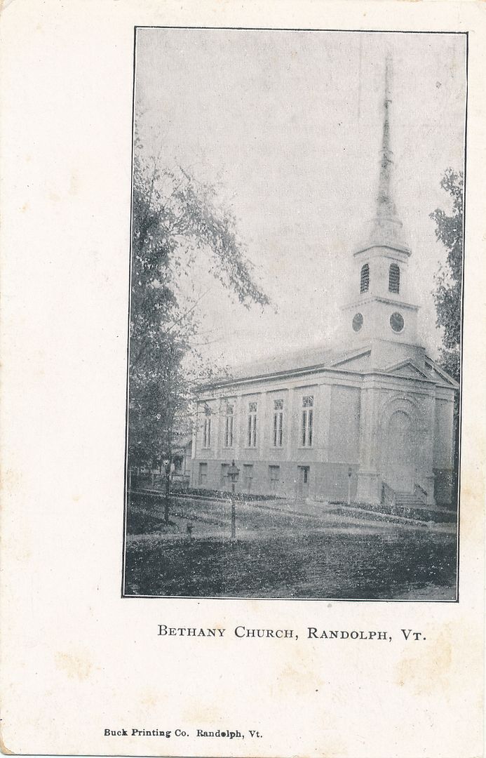 RANDOLPH VT - Bethany Church - udb (pre 1908)