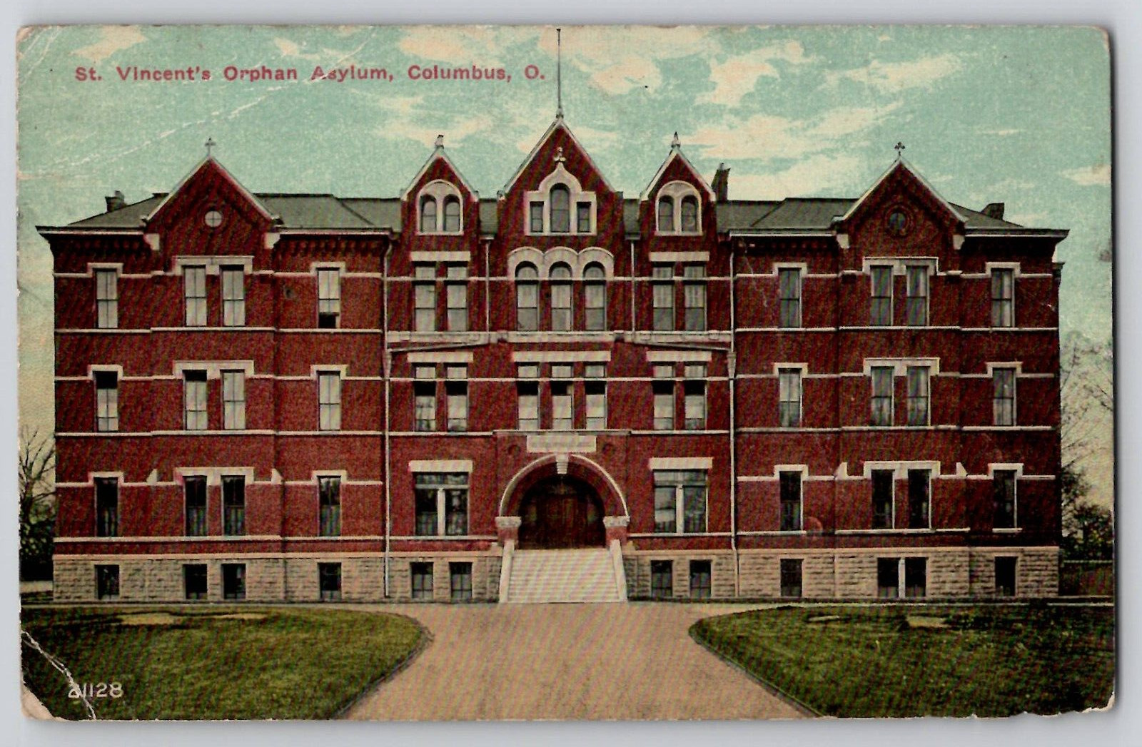 St. Vincent's Orphan Asylum Home Columbus OH Antique Postcard c1910s RARE