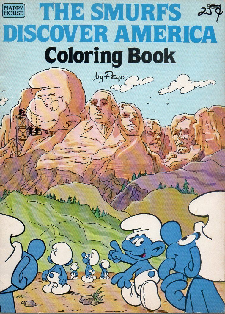 Smurfs Discover America 1983 Coloring Book 