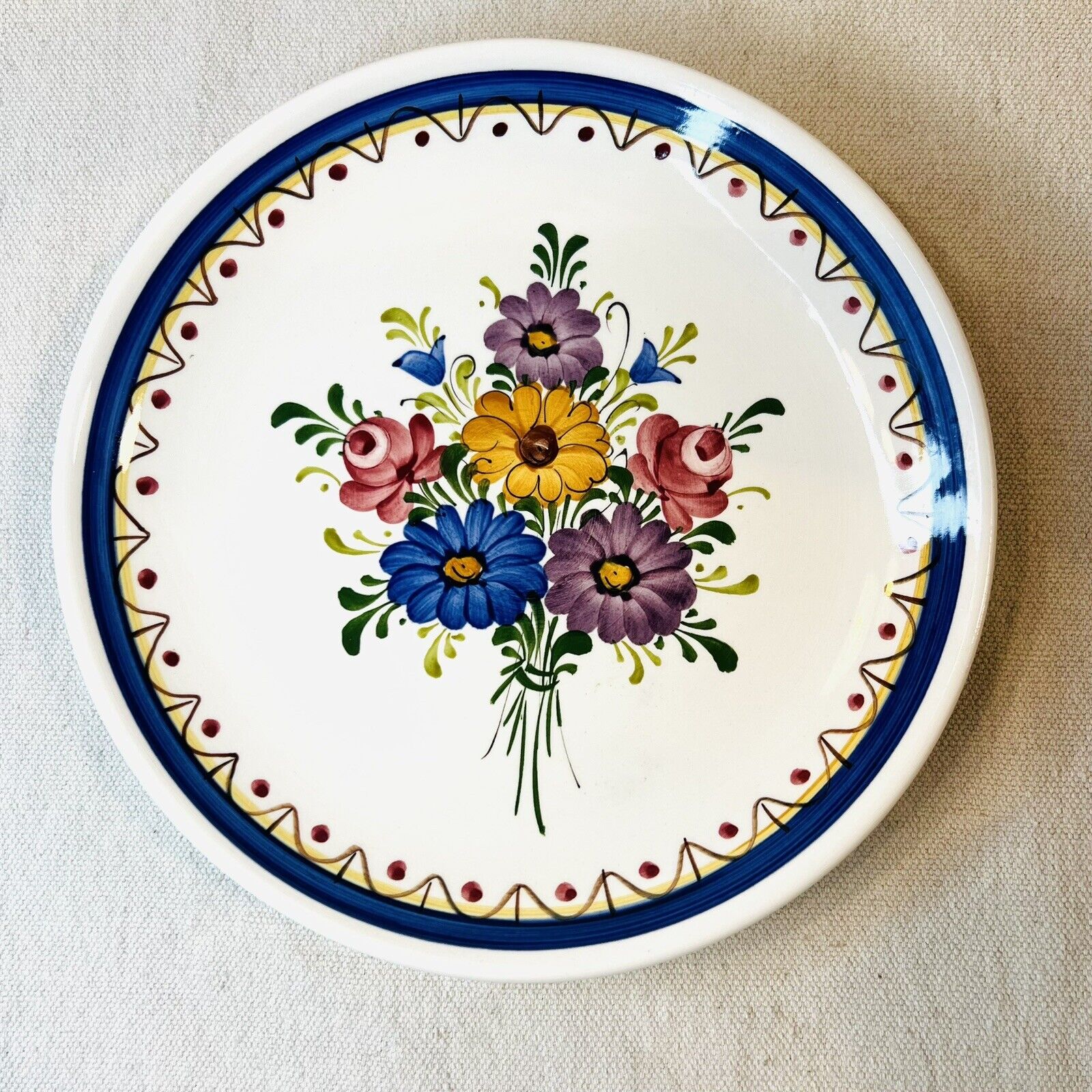 Vintage Plate - Wechsler-Tirolkeramik Schwaz - Hand Painted 1960s - Beautiful