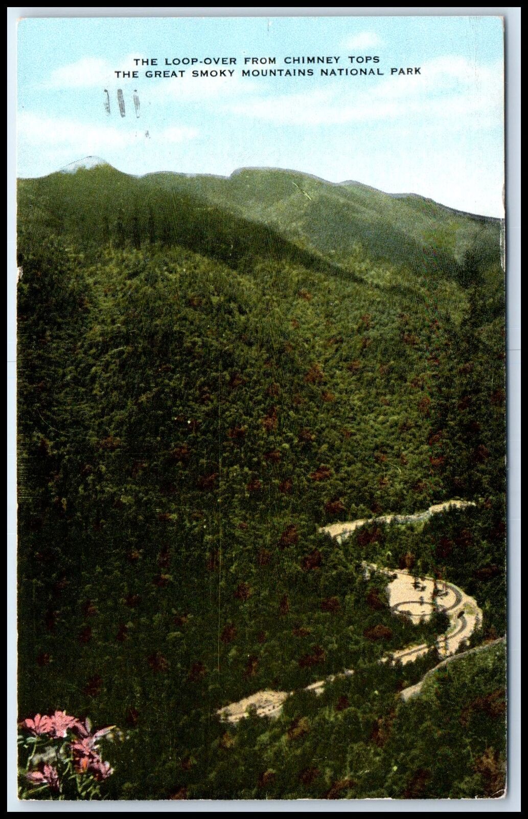 Postcard Loop-over From Chimney Tops, Great Smoky Mountains National Park   G66
