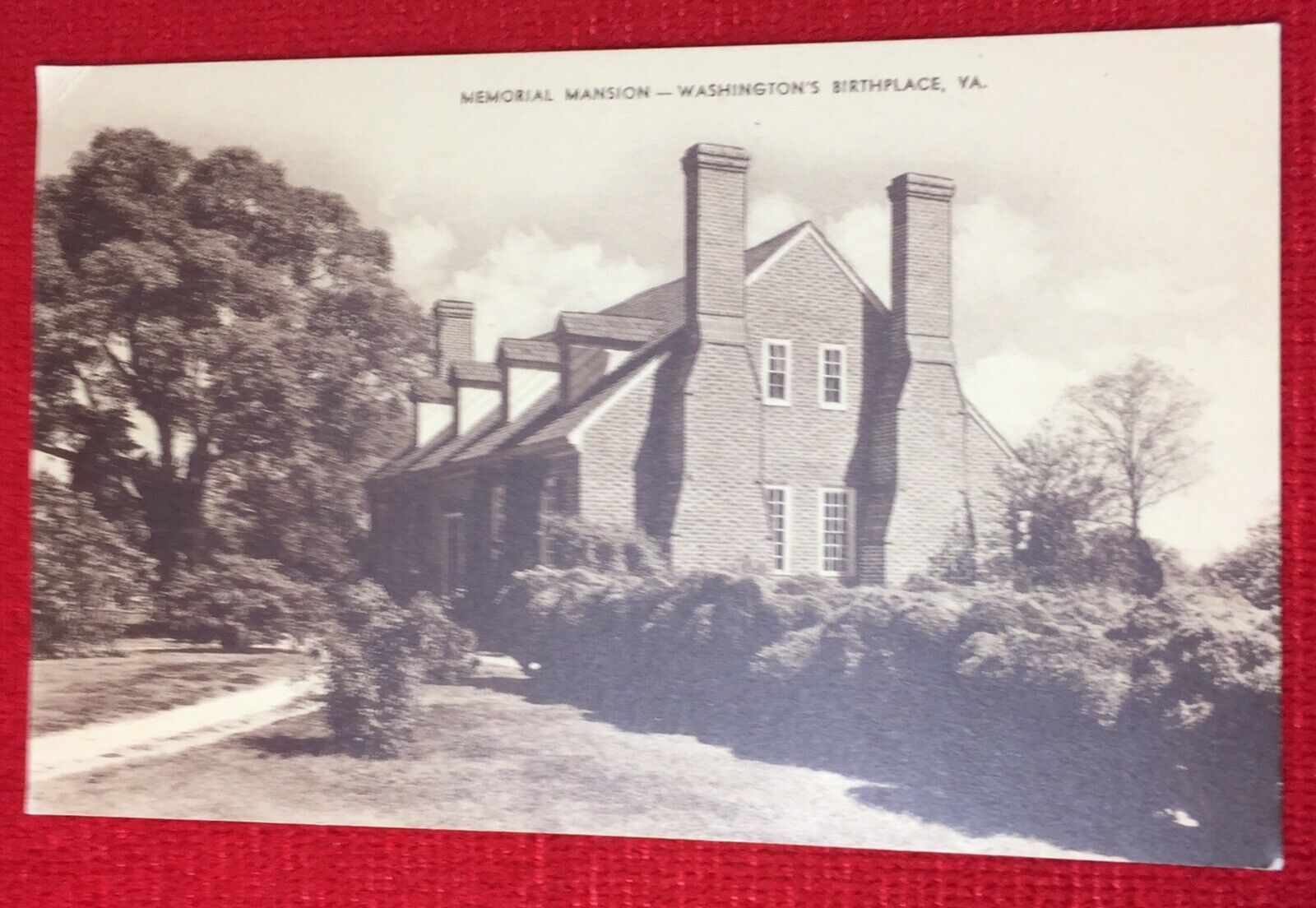 Artvue Postcard Co. Memorial Mansion - Washington\'s Birthplace, Va. Postcard