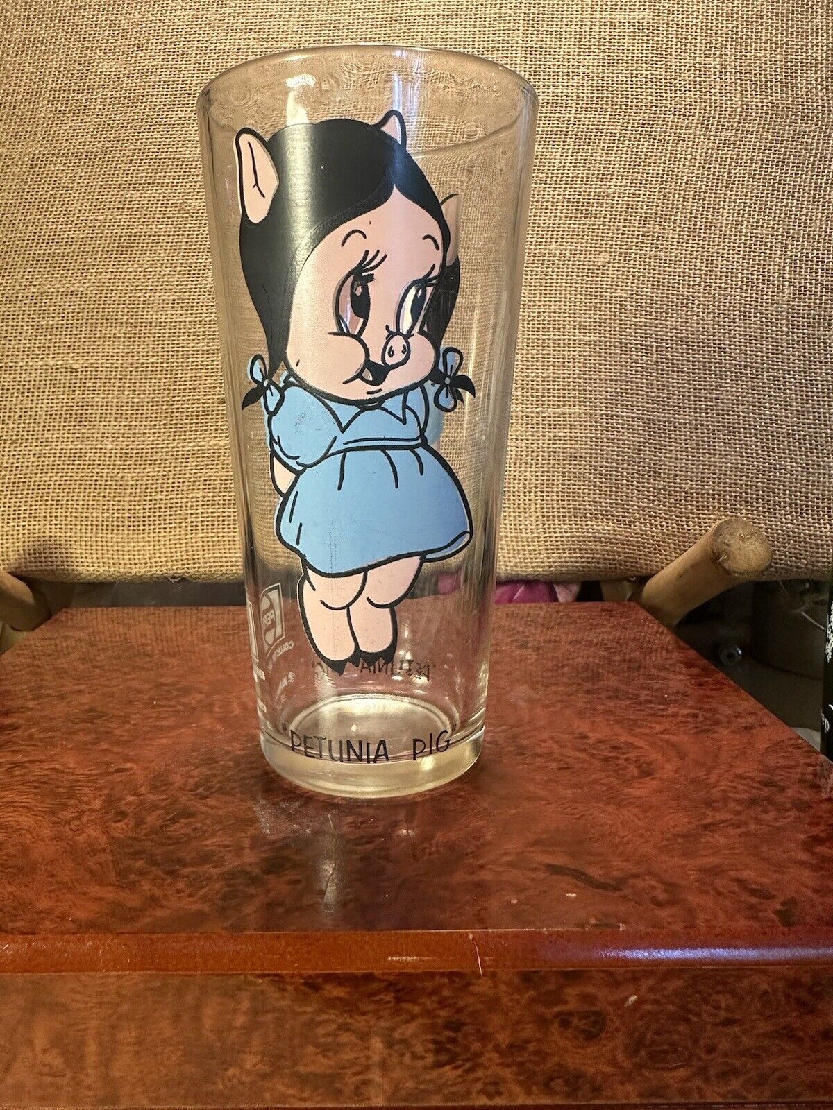 Petunia Pig Pepsi Looney Tunes Warner Bros 1973 Collector Vintage Drinking Glass