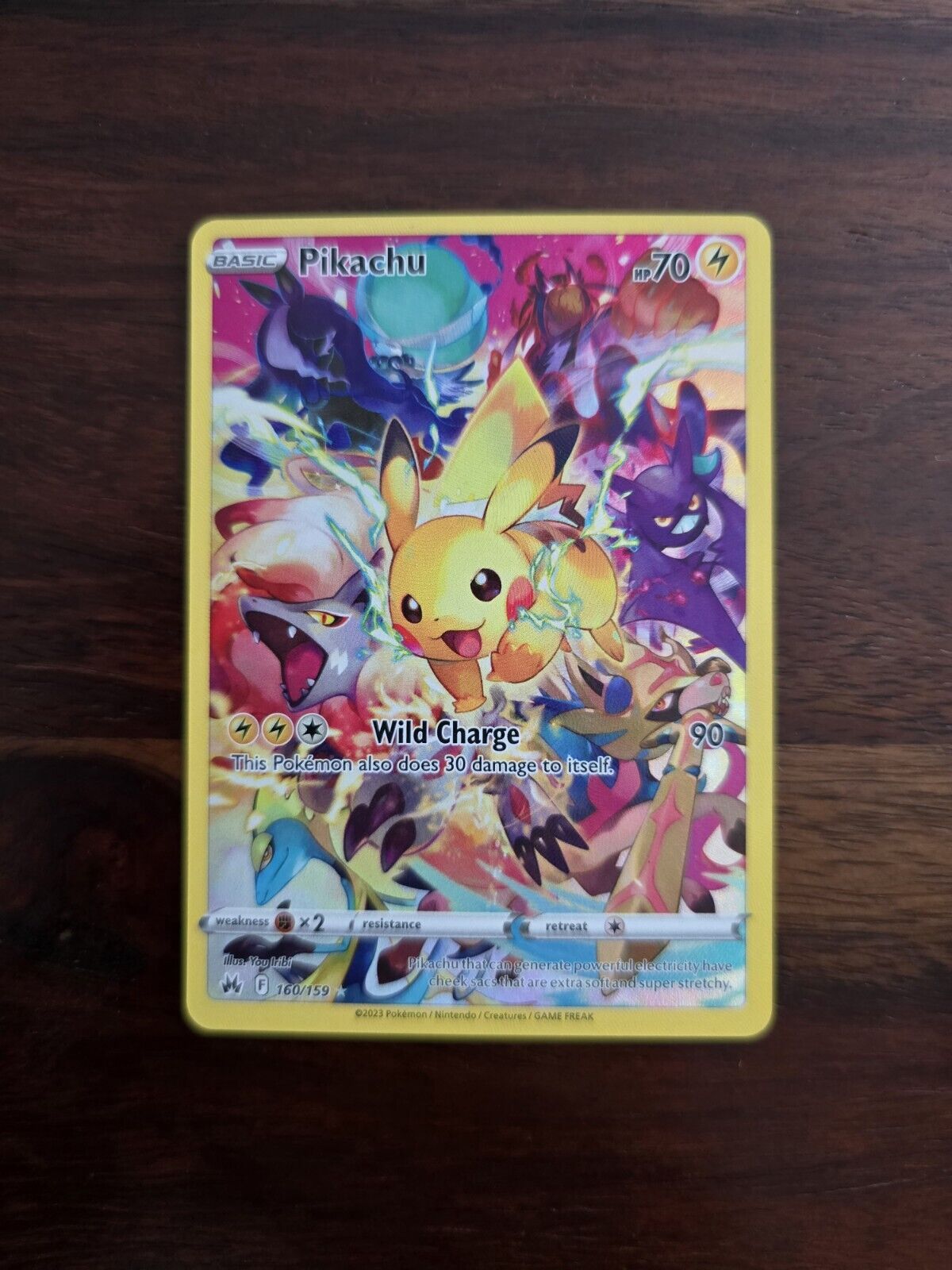 Pokémon TCG Pikachu Crown Zenith 160/159 Holo Secret Rare NM