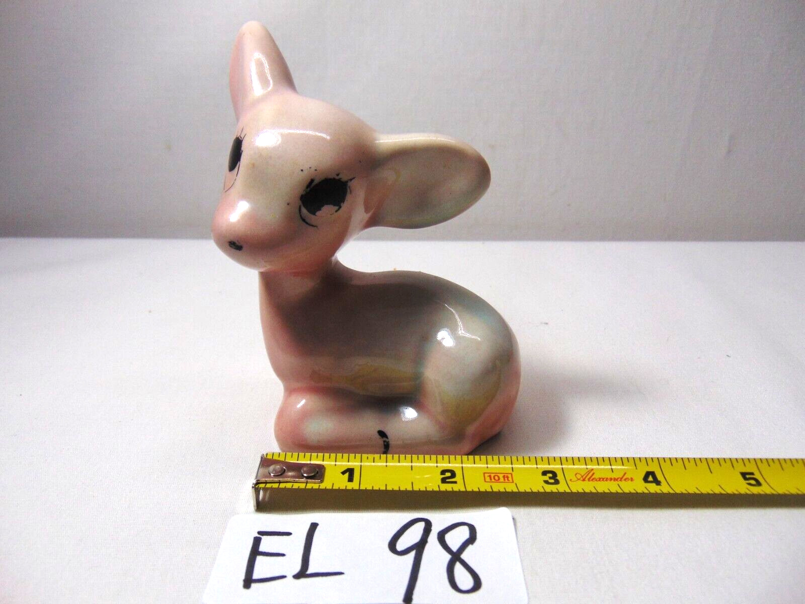Vintage  Ceramic Deer Fawn Sitting Figurine BERNARD STUDIOS California Pottery