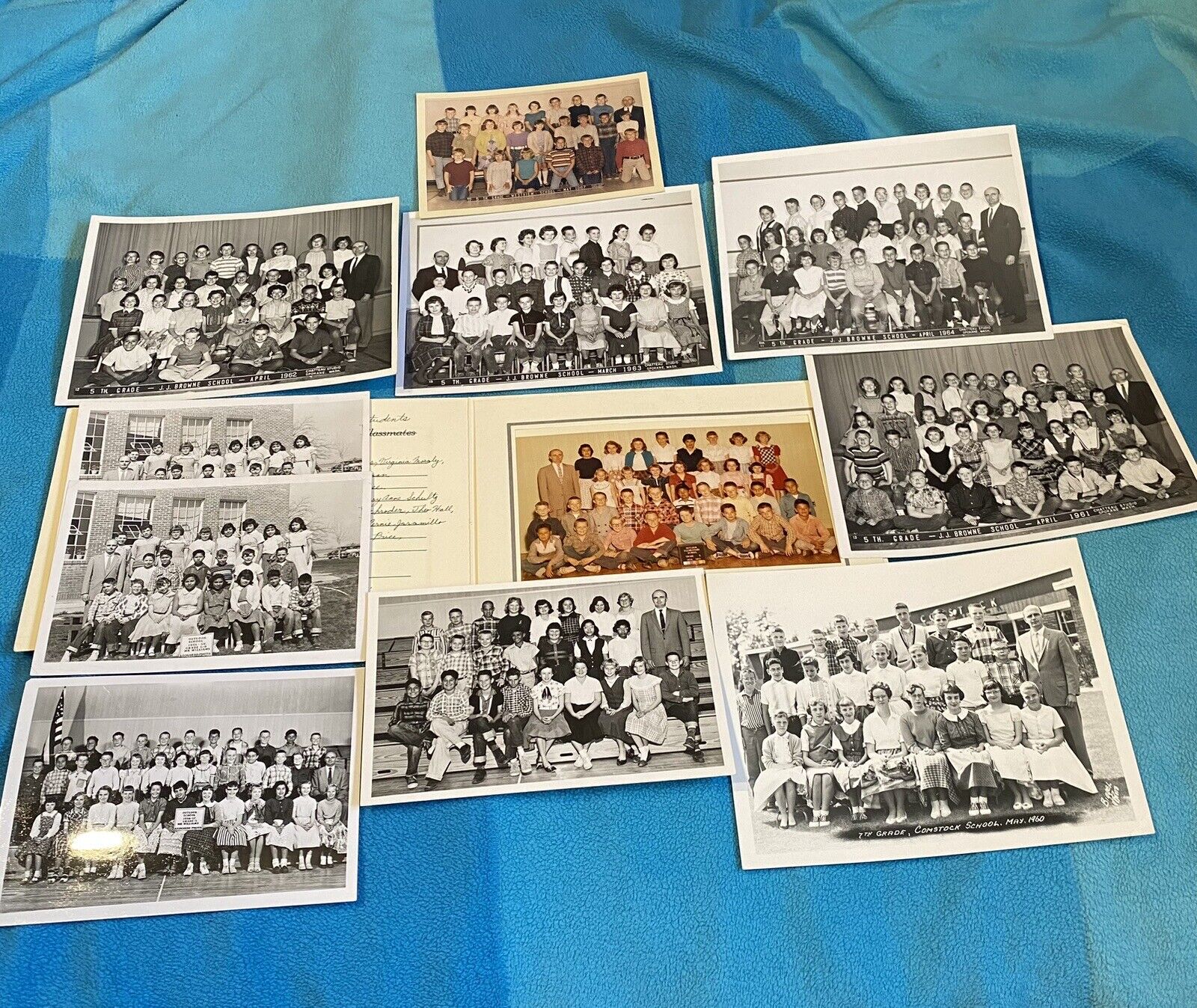 Lot of 11 Vintage Elementary Class Photos (1955-1967) Washington 
