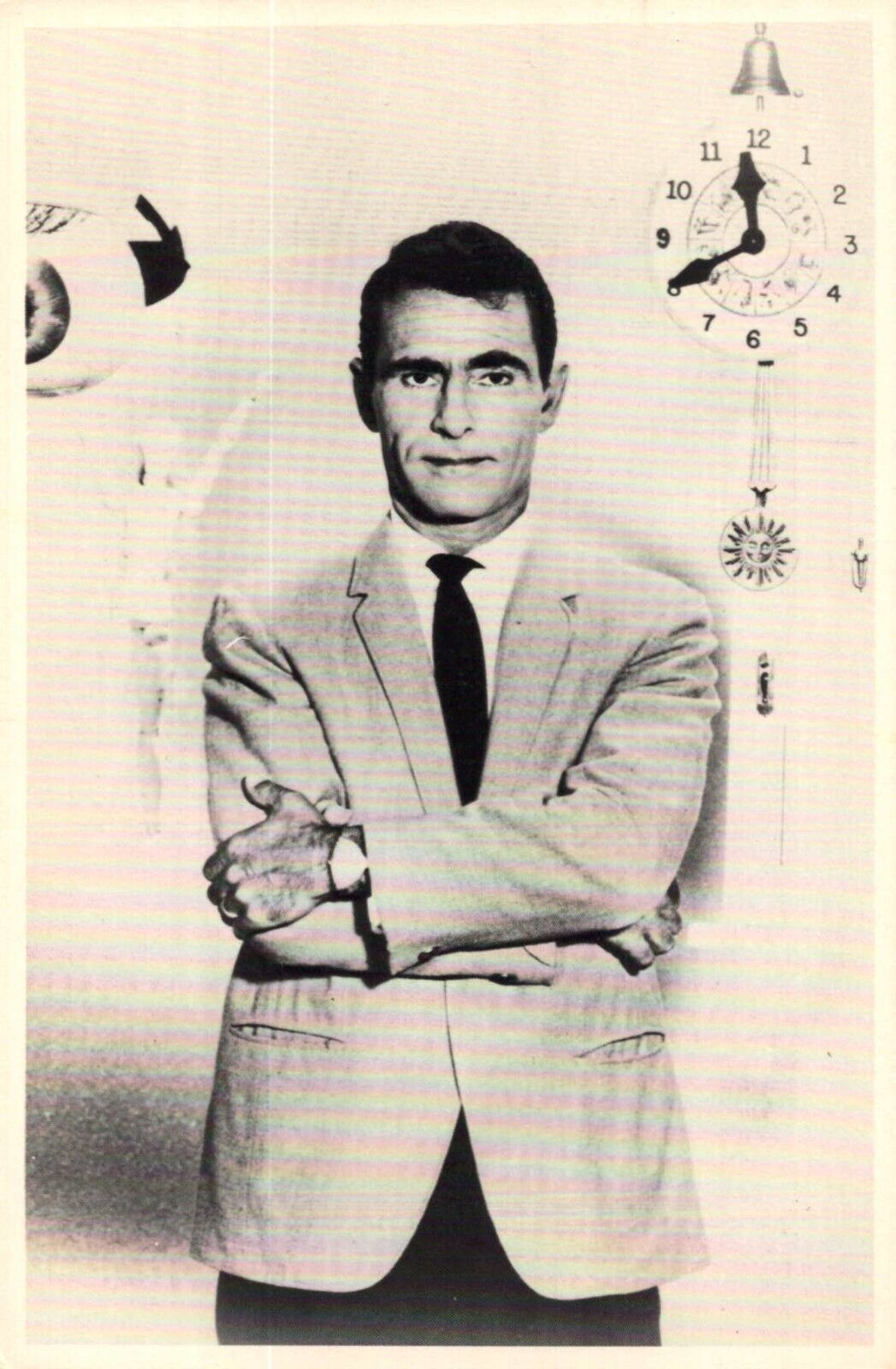 Twilight Zone Creator Rod Serling with Elements Vintage Postcard