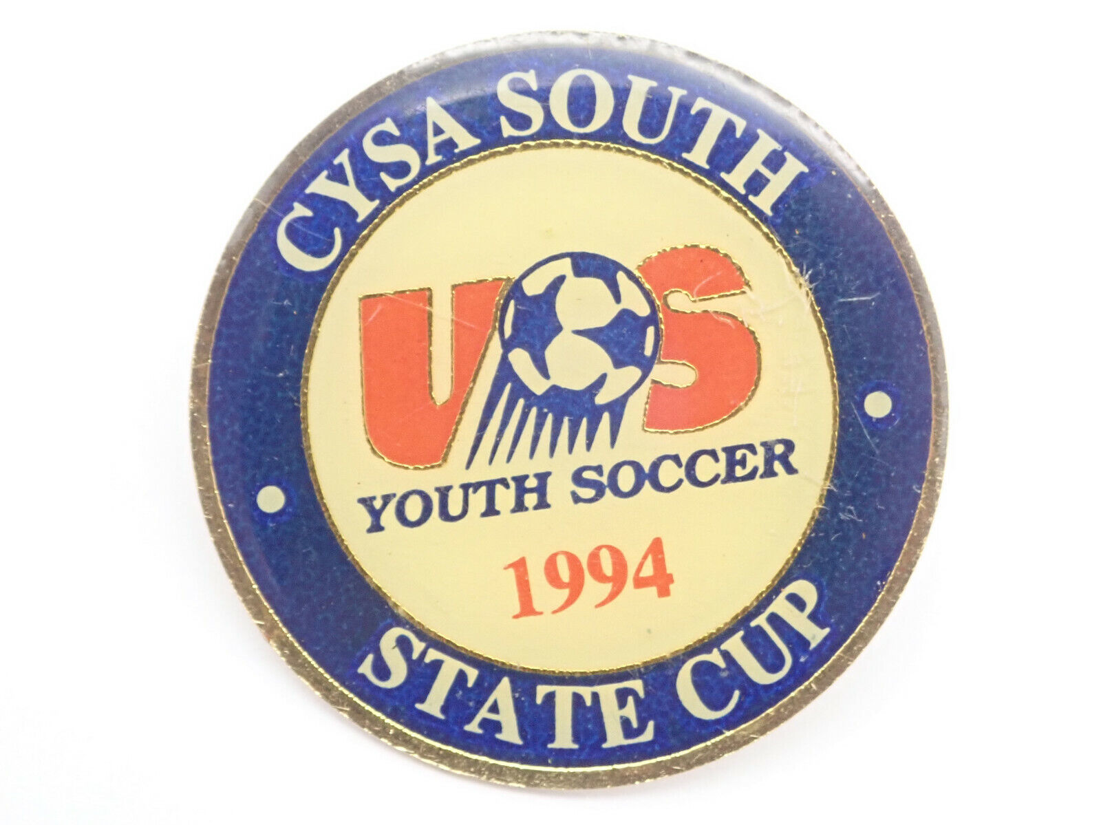 US Youth Soccer CYSA South State Cup Vintage Lapel Pin