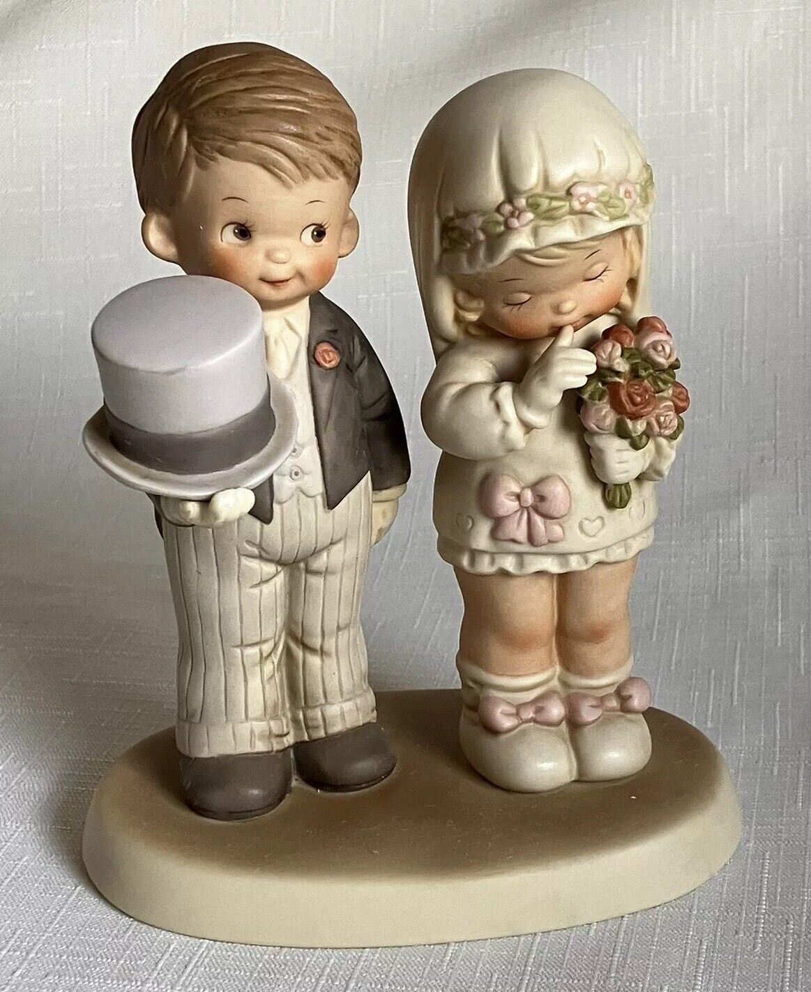 Enesco Memories Of Yesterday “Here Comes The Bride and Groom” Figurine (1988)