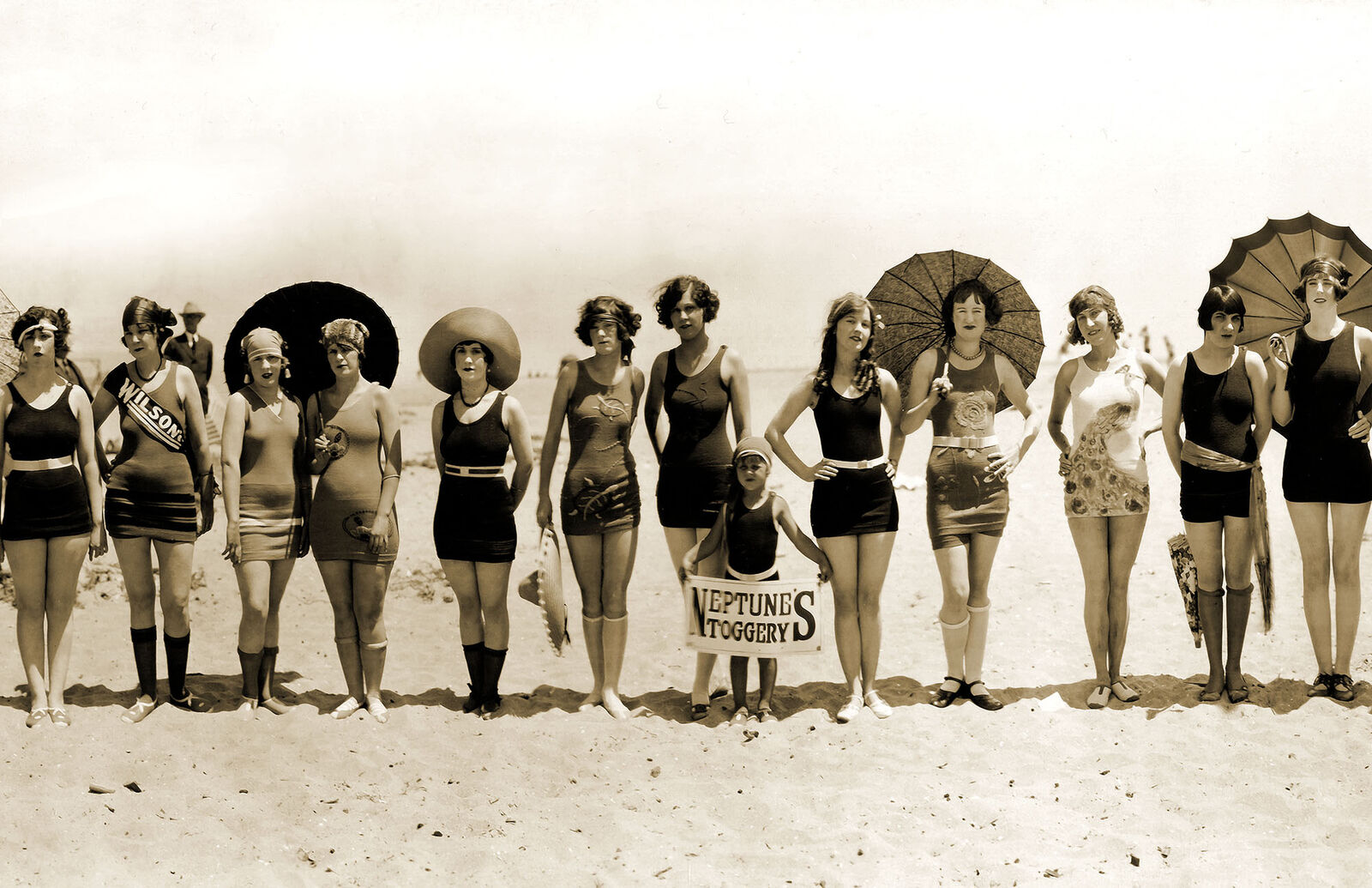 1925 Bathing Beauties, Balboa Beach, CA #3 Old Photo 11\