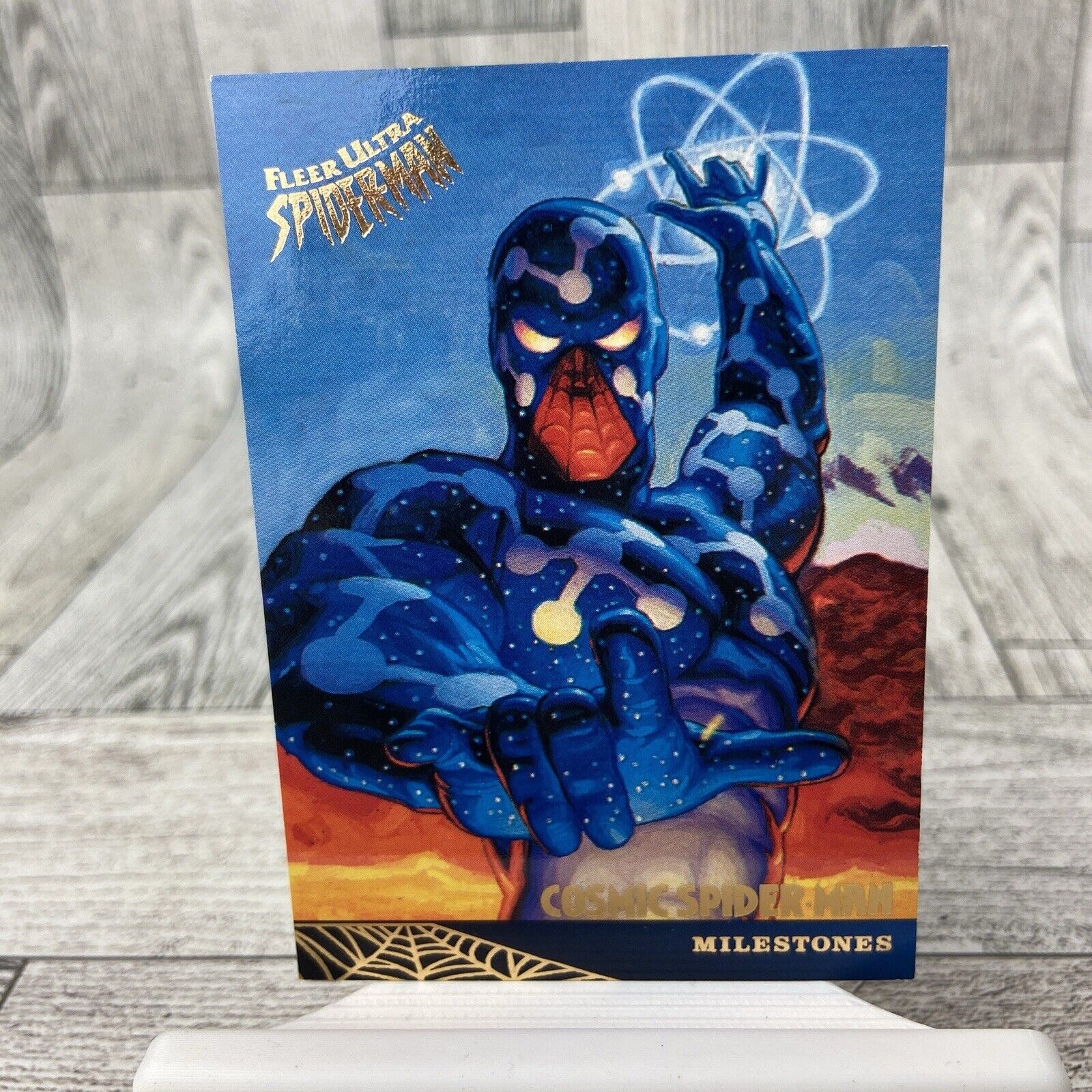 1995 Fleer Ultra Spider Man Cosmic Spider Man Milestones 90 Trading Card